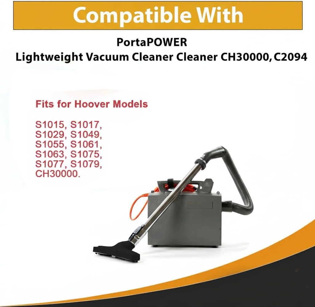 Topvacuumparts Floor Brush & Crevice Tool for Hoover PortaPower Commercial Shoulder Vac C2094 CH30000, Fits S3281 S3283 S3493 S3630 S3639