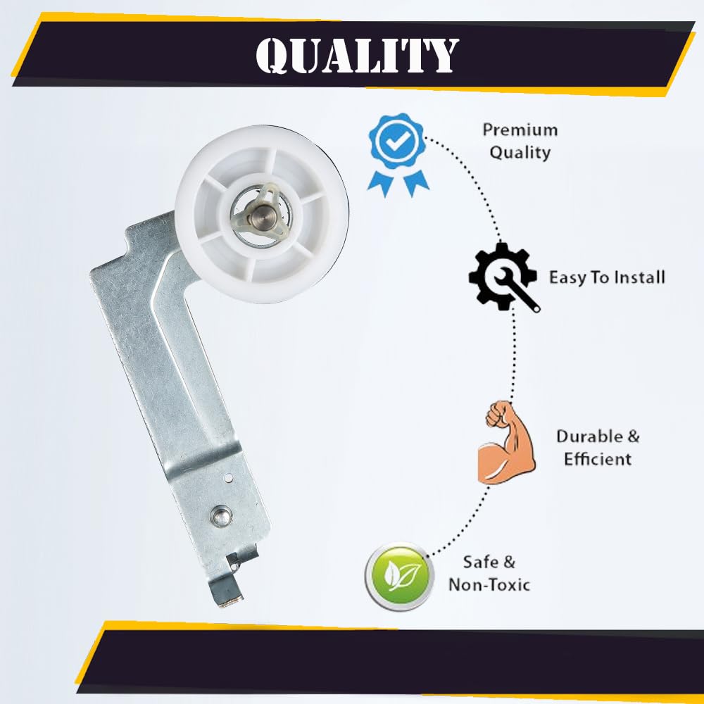 Topvacuumparts C93-00634a for Samsung Dryer Idler Pulley PD00032419 DC96-00882B DC96-00882C DC97-07509B AP6038887 PS11771601 (2PK)#DC93-00634A