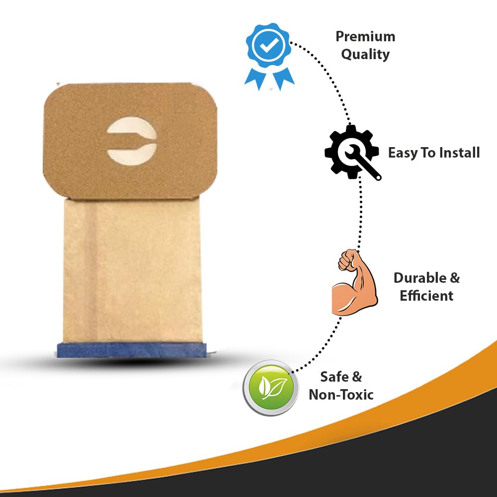 Topvacuumparts Vacuum Bags for Electrolux Canister - Style C - (Bag of 10)