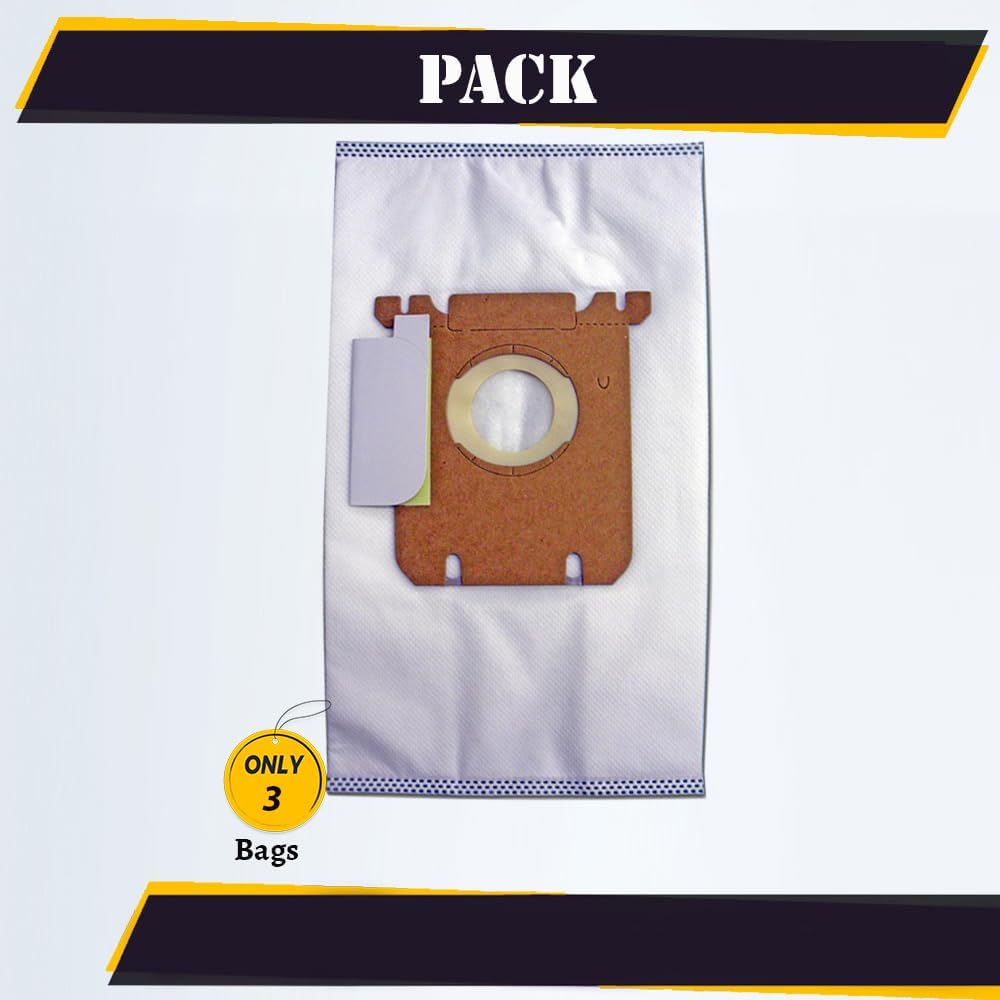 Topvacuumparts Replacement Vacuum Bags for Electrolux Harmony, Oxygen & Eureka Style S (OX) Canister Vacuums, Multi-Layer Filtration, Pack of 3 #135