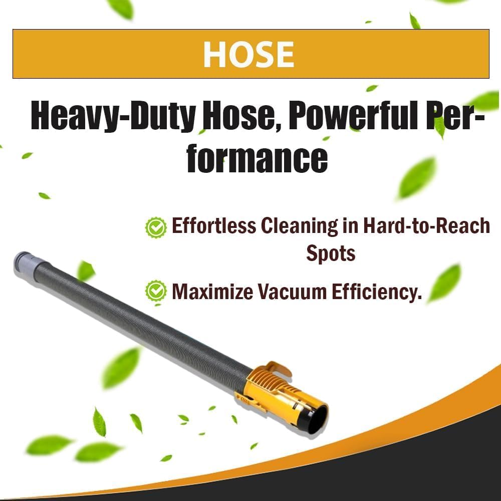 Topvacuumparts Wand Handle Assembly Compatible For Dyson DC07 And Dyson Part 904247-49 and Replacement Yellow Hose part 904125-07, 904125-14,904125-49