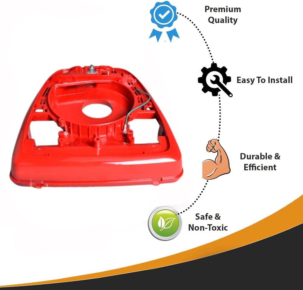 Topvacuumparts Eureka 49484-16 Base & Red Brushroll Assembly Fits SC679H, SC679G, SC679J, SC679K 12