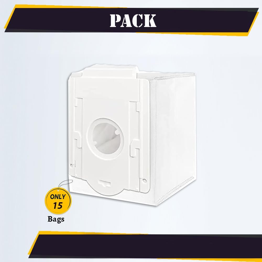 Topvacuumparts Replacement 15-Pack VCA-ADB90 Dust Bags for Samsung Jet 70+75+Jet 90 Cordless Vacuum Clean Station Bags(NOT for Bespoke/Jet Bot)#PMS25
