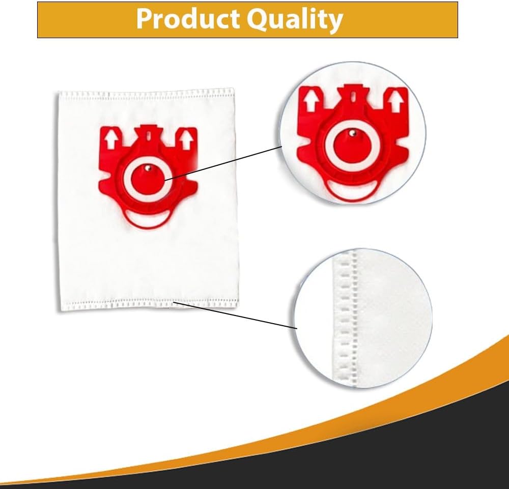Topvacuumparts Replacement Vacuum Cleaner Dust Bags made to fit for Miele AirClean 3D Canisters Style FJM 15 Bags
