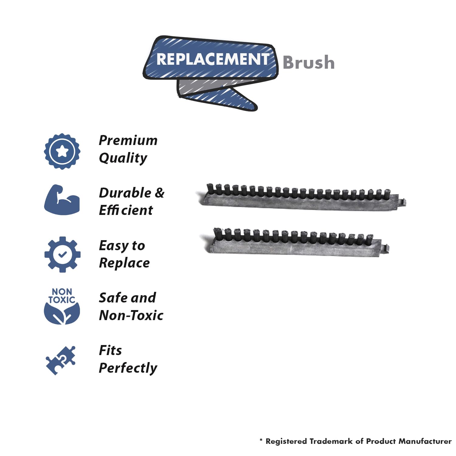Topvacuumparts Replacement Part For Eureka Vacuum Cleaner Brush 12 Inch VGI Pair Black Strip # compare to part 52140