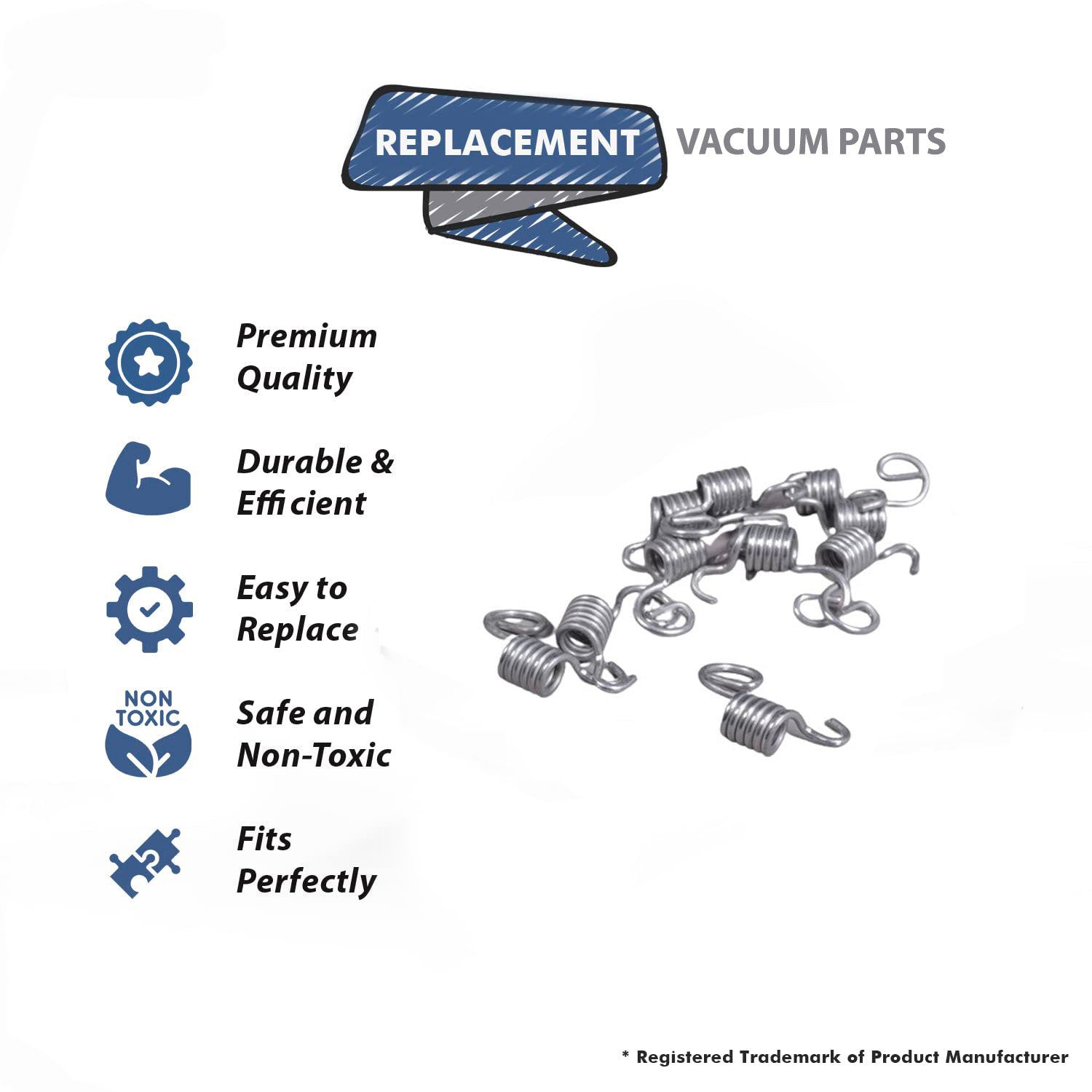 Topvacuumparts Replacement Part For Eureka, Sanitaire 886 Vacuum Cleaner Hood Attaching Spring 10Pk # compare to part 53117