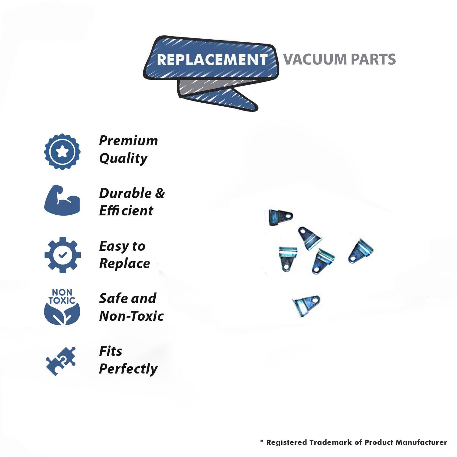 Topvacuumparts Replacement Part For Eureka, Sanitaire SC678/SC679 Series Vacuum Cleaner Furniture Guard Clip Pack of 6# compare to part 53144