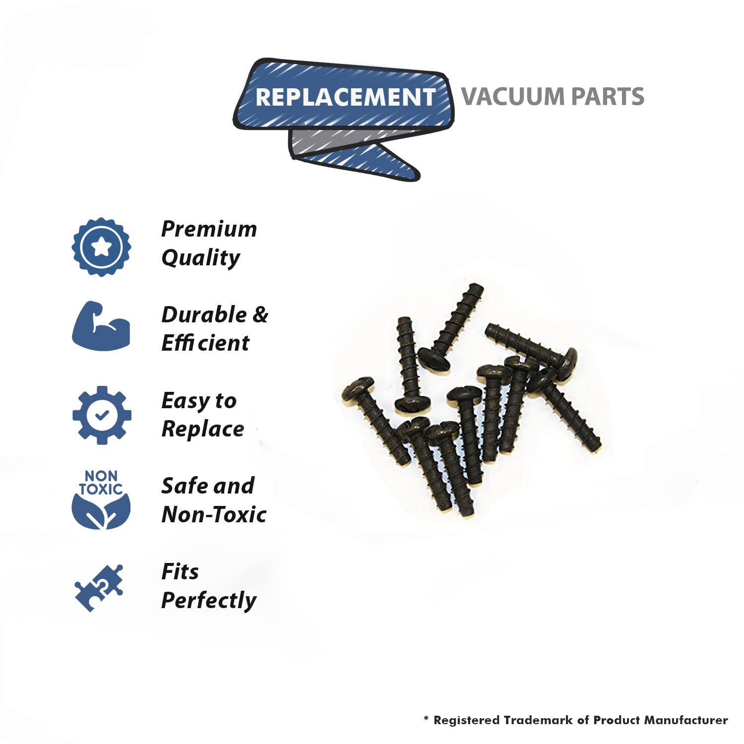 Topvacuumparts Replacement Part For Eureka, Sanitaire SC5813 Commercial Vacuum Cleaner Screw 10 Pack # compare to part 53238-44