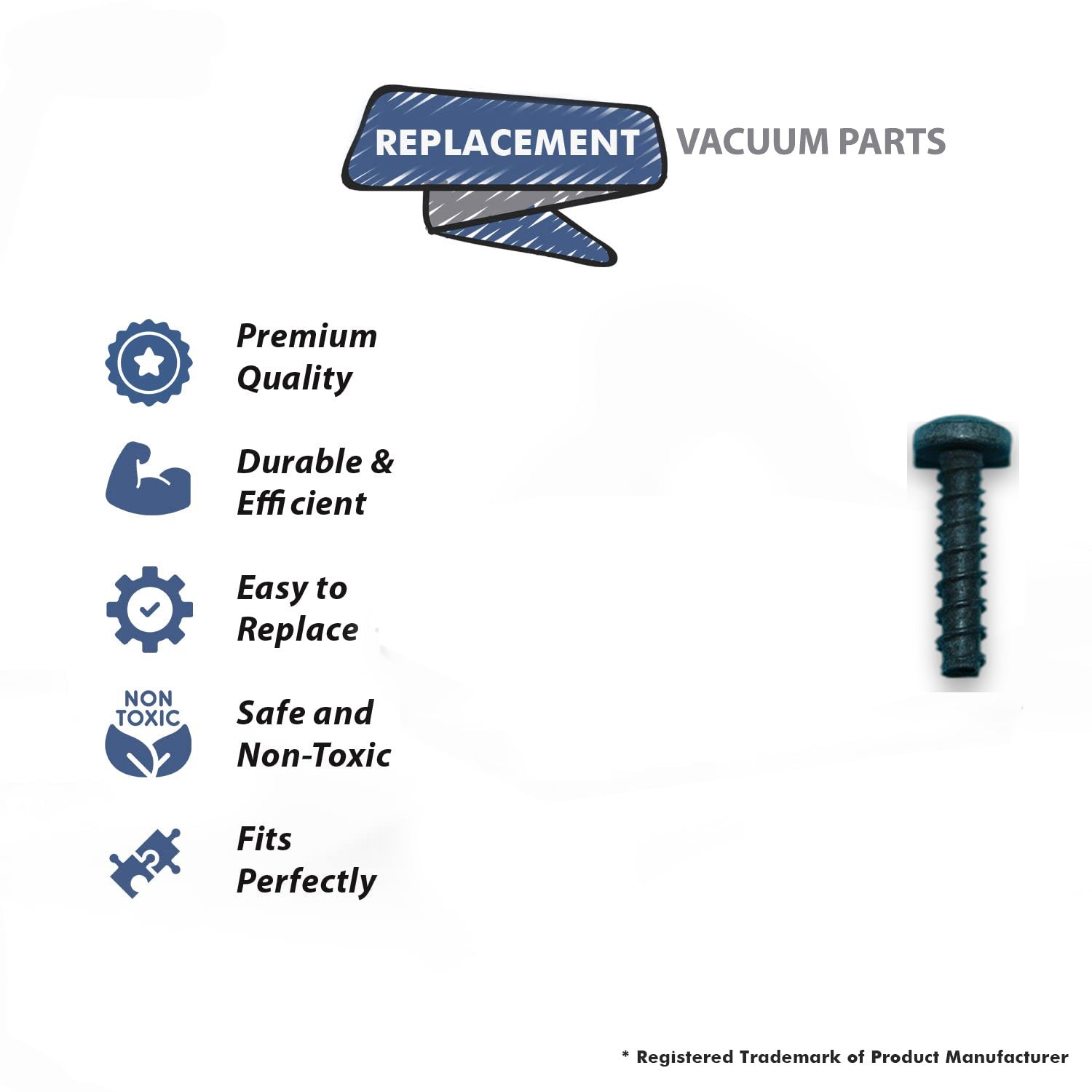 Topvacuumparts Replacement Part For Part For Eureka Sanitaire Vacuum Cleaner Scroll Cover Screw SC-886 10 Per Pack # compare to part 5323814