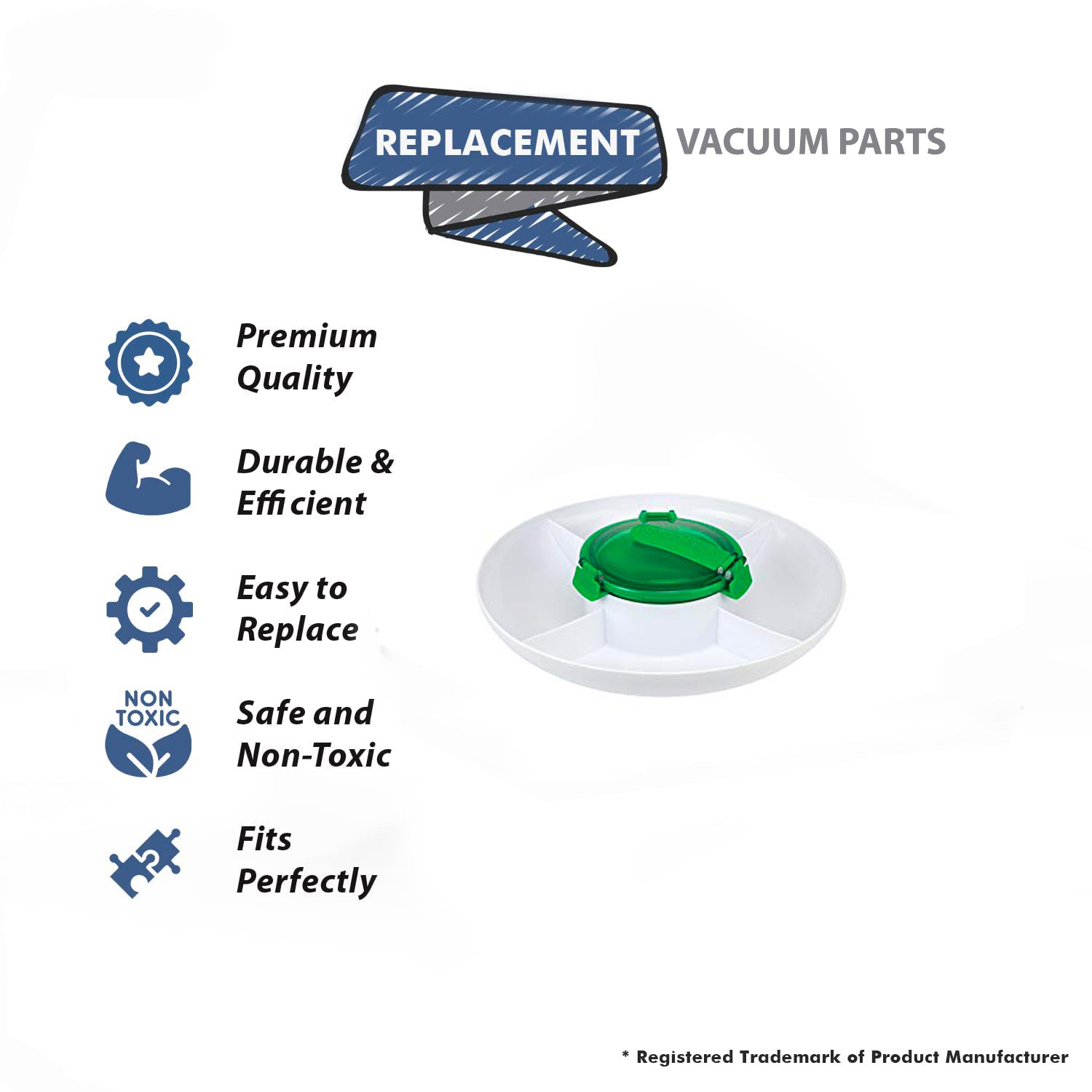 Topvacuumparts Replacement Part For Casabella Green and White Guac-Loc ...