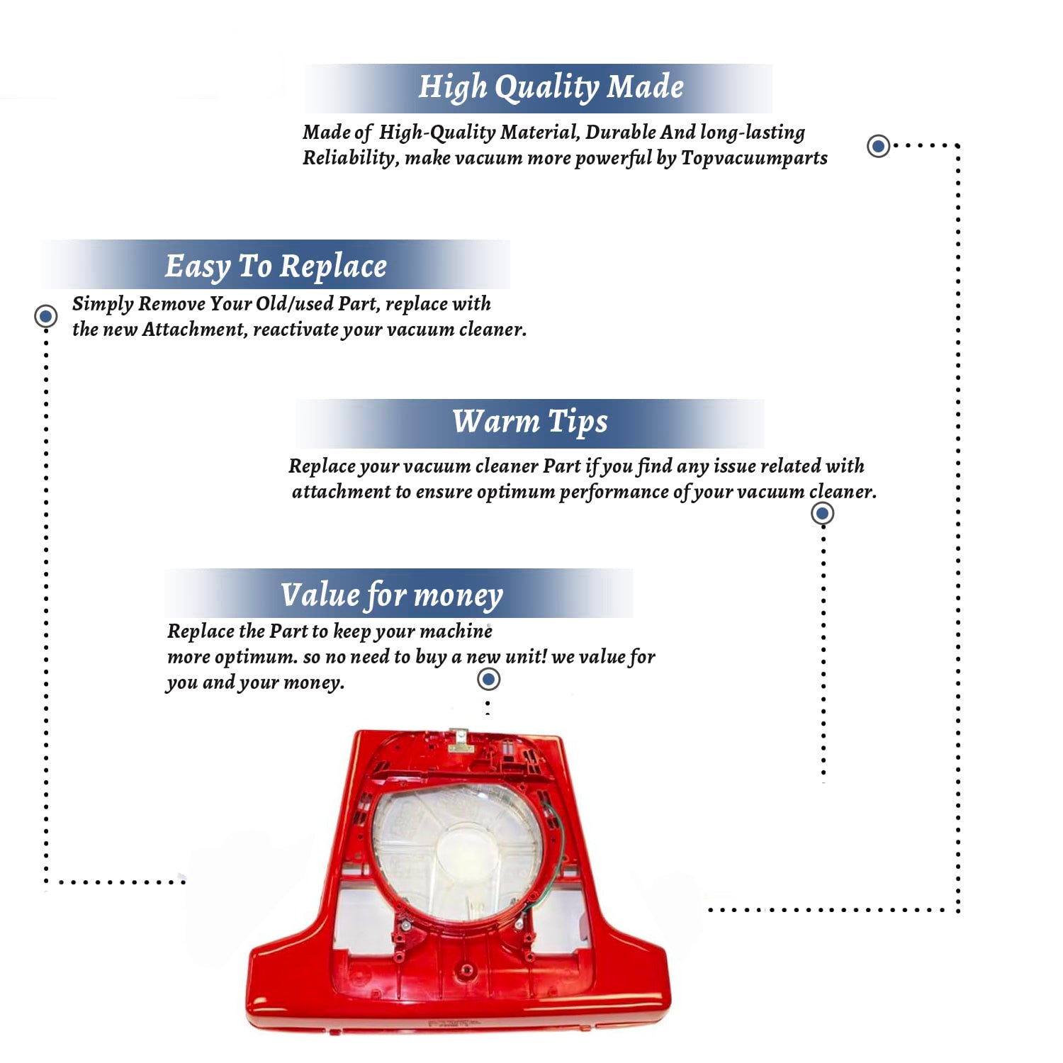 Topvacuumparts Replacement Part For Eureka SC899D, SC899E-1 vacuum cleaner 16