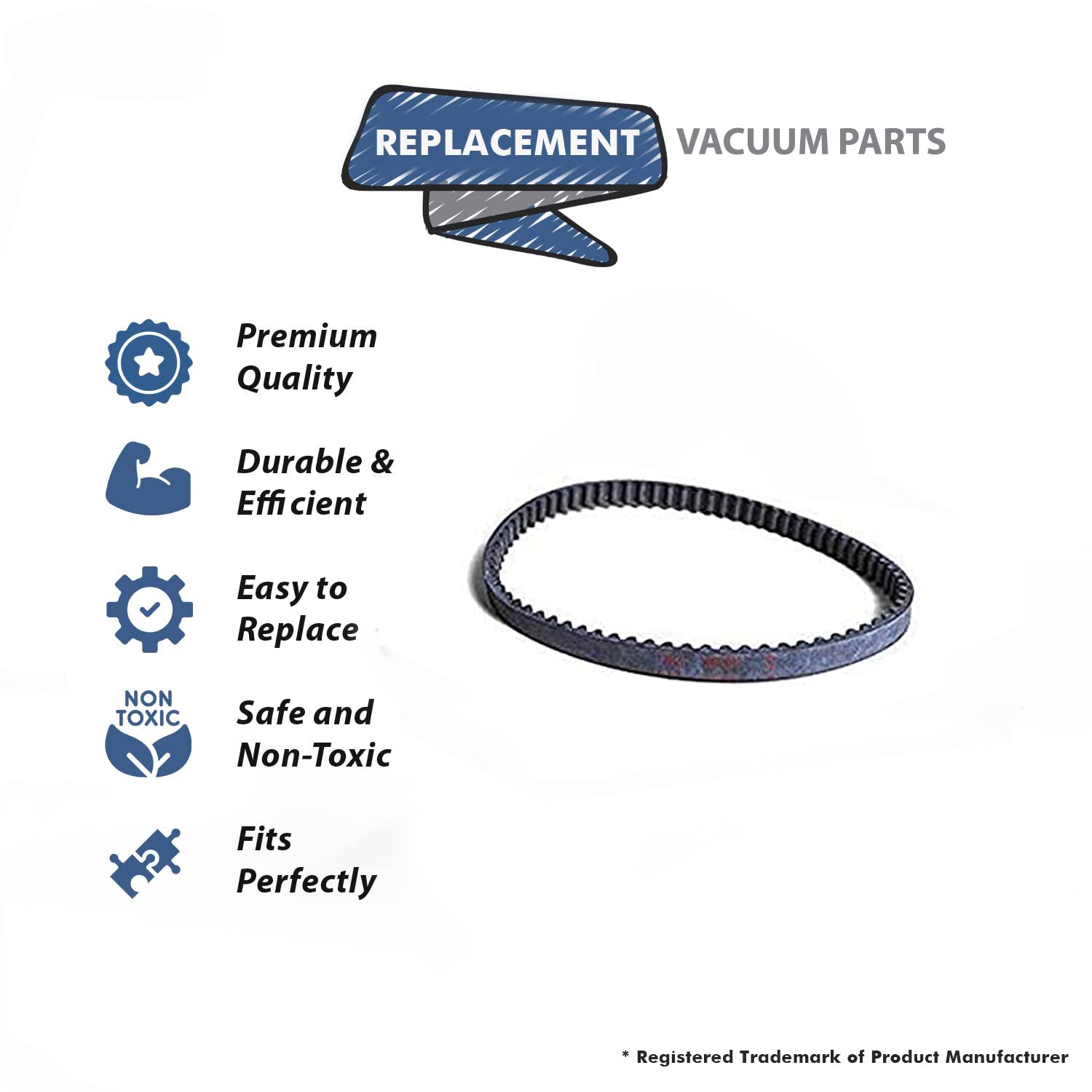 Topvacuumparts (3) Replacement Part for Miele Power Nozzle, SEB213, 217 & STB205 Vacuum Geared Belt # Compare to Part 54-3301-06