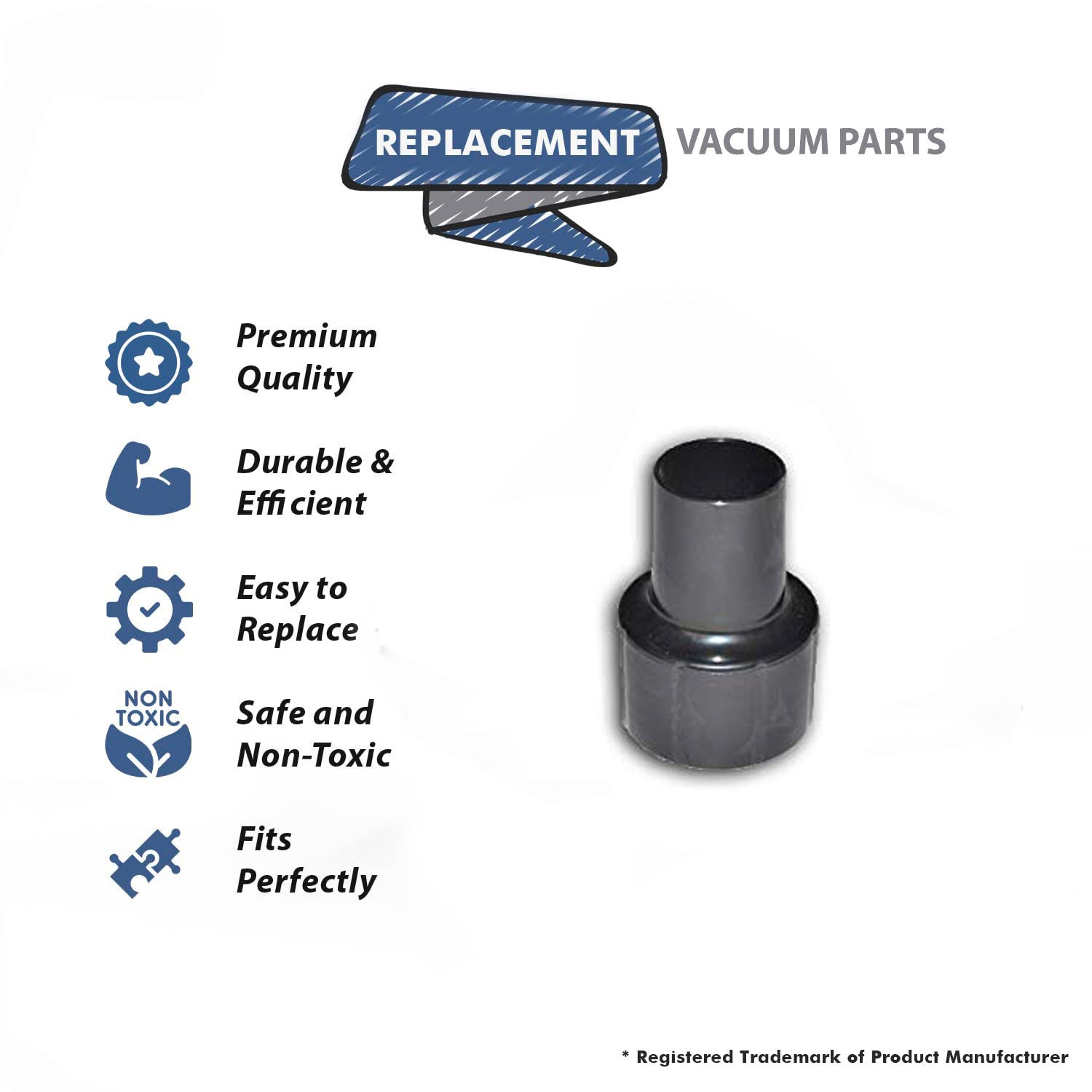 Topvacuumparts Replacement Part For Carpet Pro CPU-2T Vacuum Cleaner Hose Cuff # compare to part 54.17