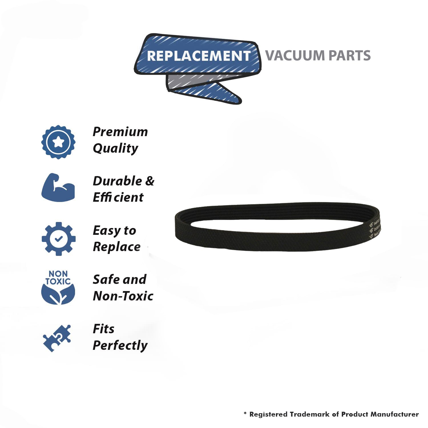 Topvacuumparts Replacement Part For Hoover Cyclonic Canister Vacuum Cleaner Poly V Grooved 2-Belts # compare to part 562206001