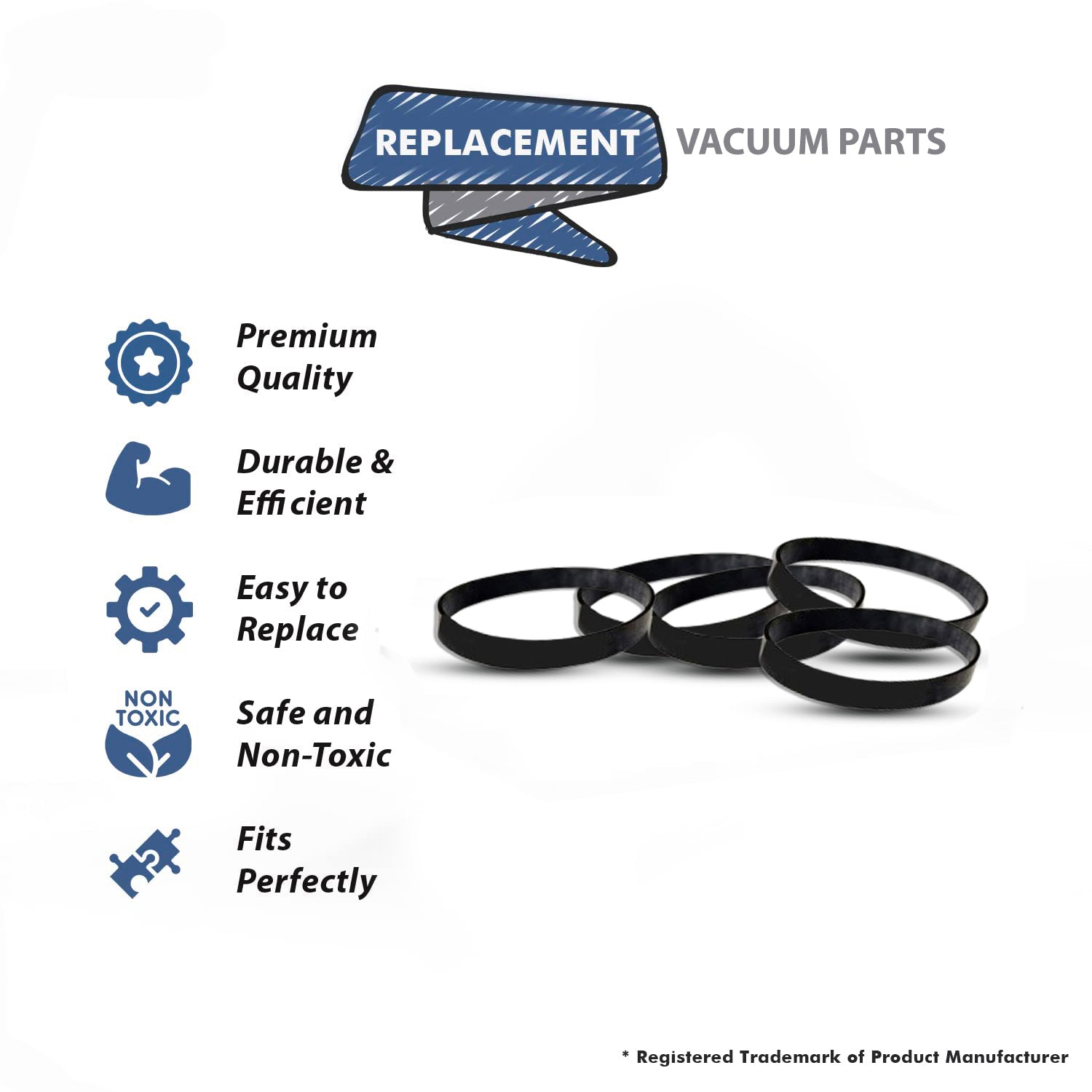 Topvacuumparts Replacement for Hoover Style 80 Series Windtunnel Drive Belt # compare to parts 562932001
