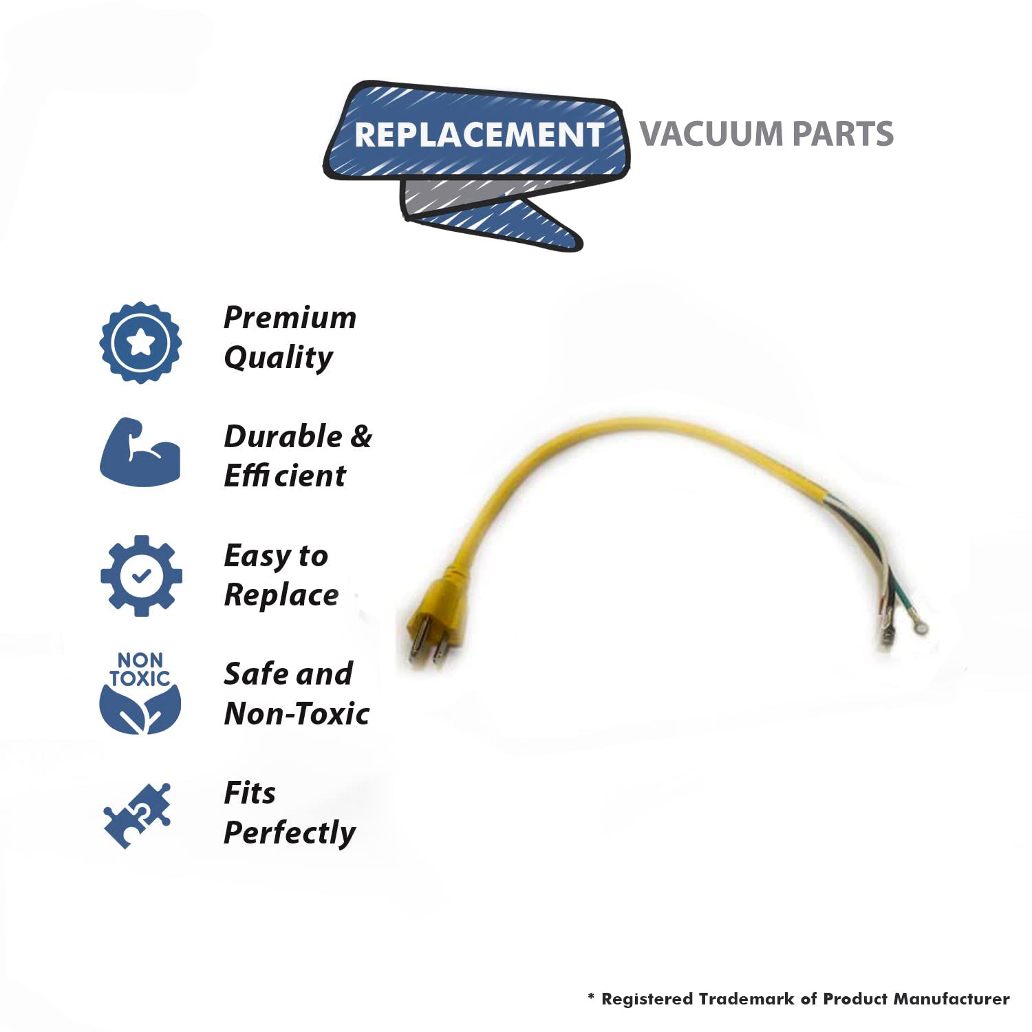 Topvacuumparts Replacement Part For Cirrus 9 16/3 Inch Prograde Male End Cord # compare to part 570991323