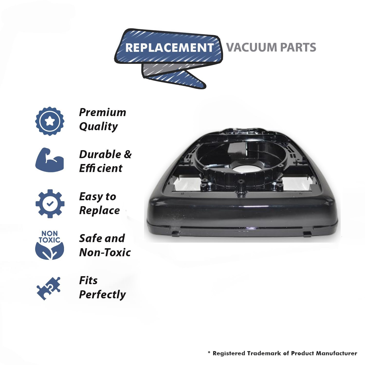 Topvacuumparts Replacement Part For Eureka Vacuum Base Assy Black, Screw Typerear Wheels On The Side # compare to part 574486