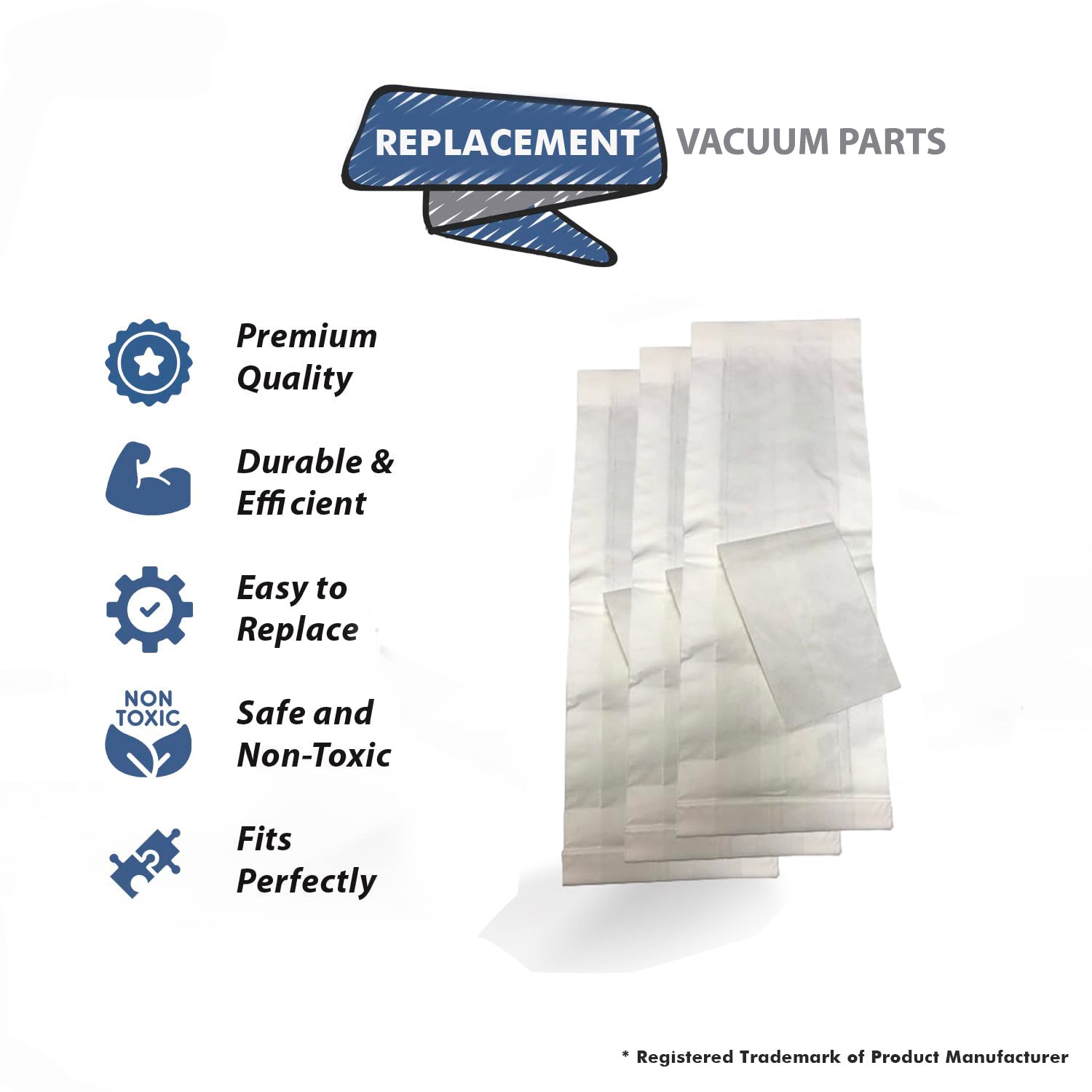 Topvacuumparts Replacement For Eureka 200, 600, 1400 F&G Paper Bag # Compare to Part 57695C