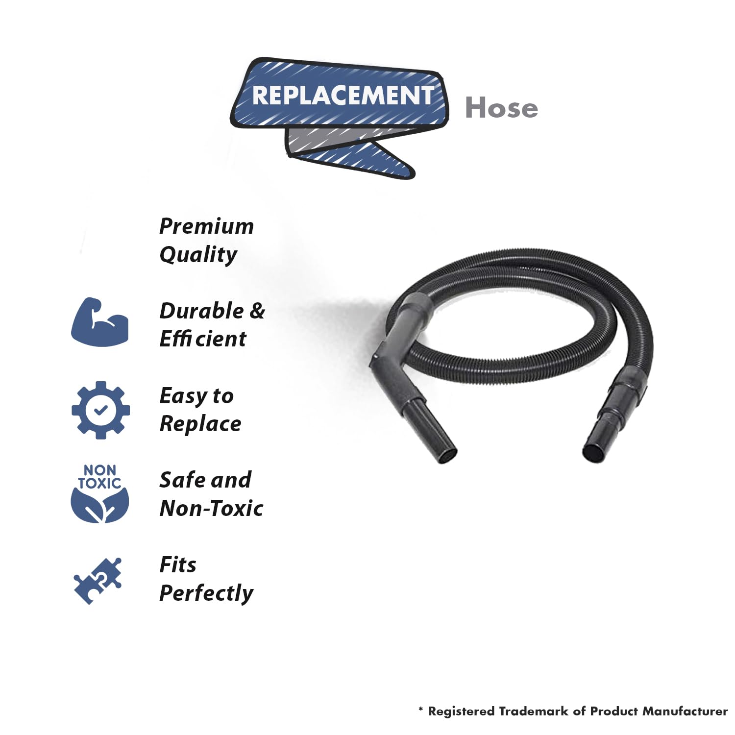 Topvacuumparts Replacement Part For Oreck Buster B Vacuum Cleaner Old Notch Type Hose # compare to part 58-1100-62