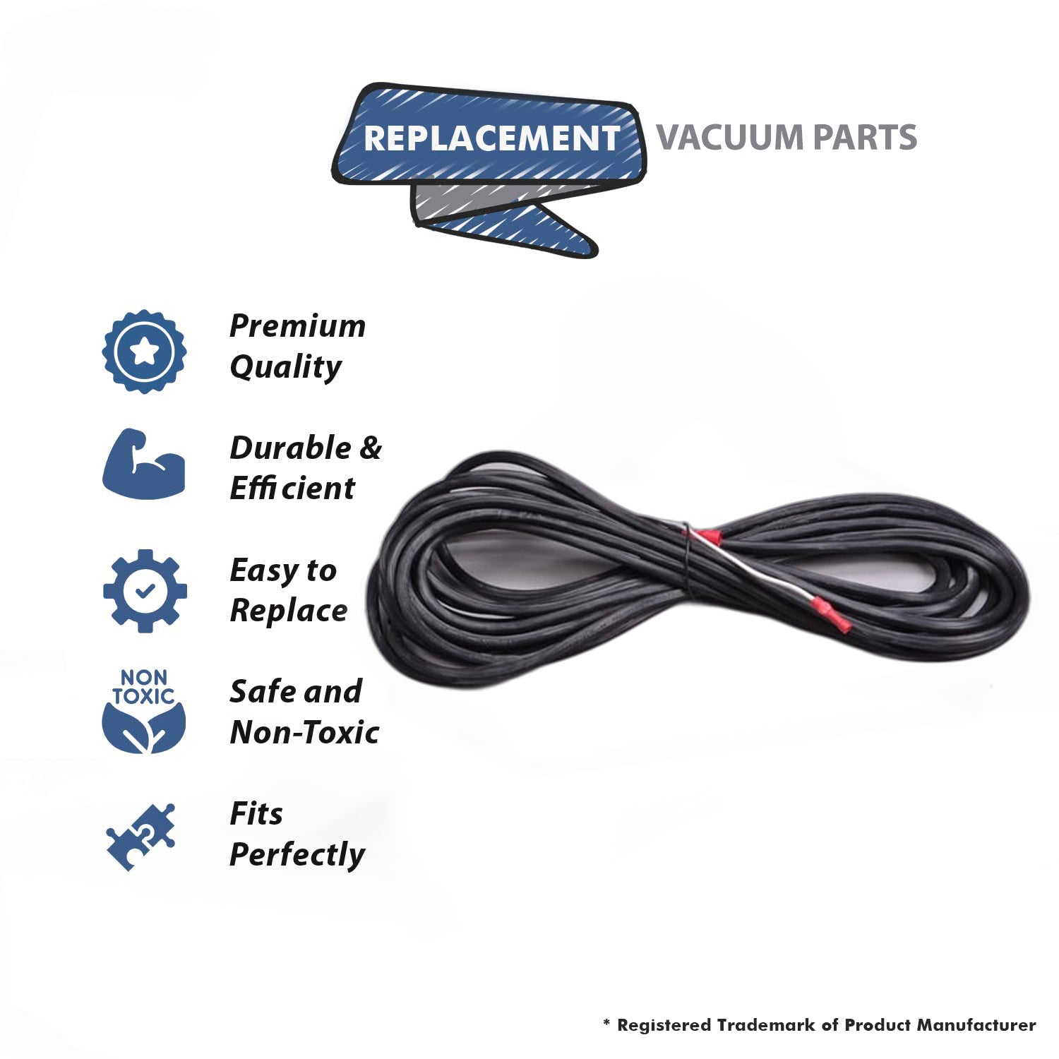 Topvacuumparts Replacement Part For Oreck Vacuum Cleaner 18/2 SJT 30' Black CordOreck Part # compare to part 58-5807-61