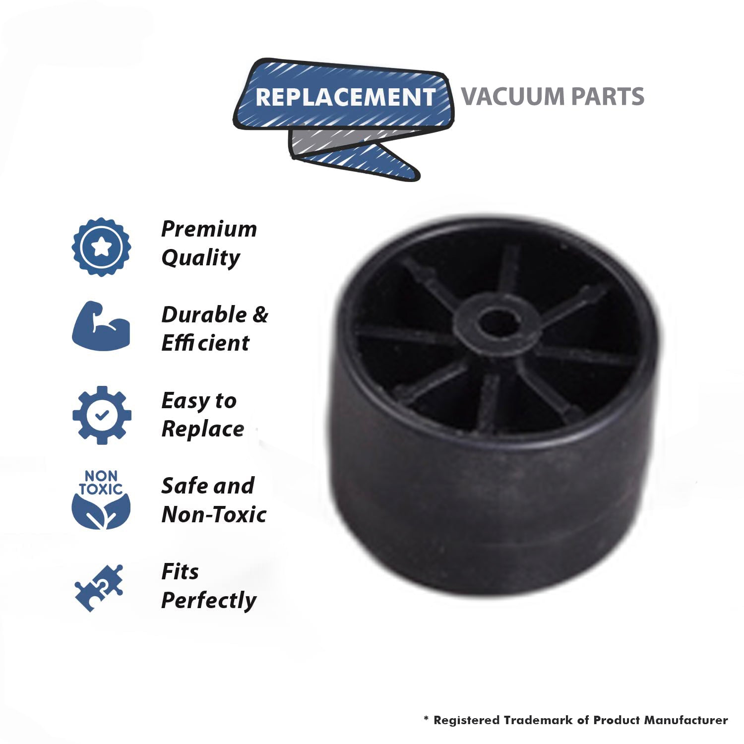 Topvacuumparts Replacement Part For Oreck XL Series Vacuum Cleaner Rear Wheel # compare to part 58-7903-65
