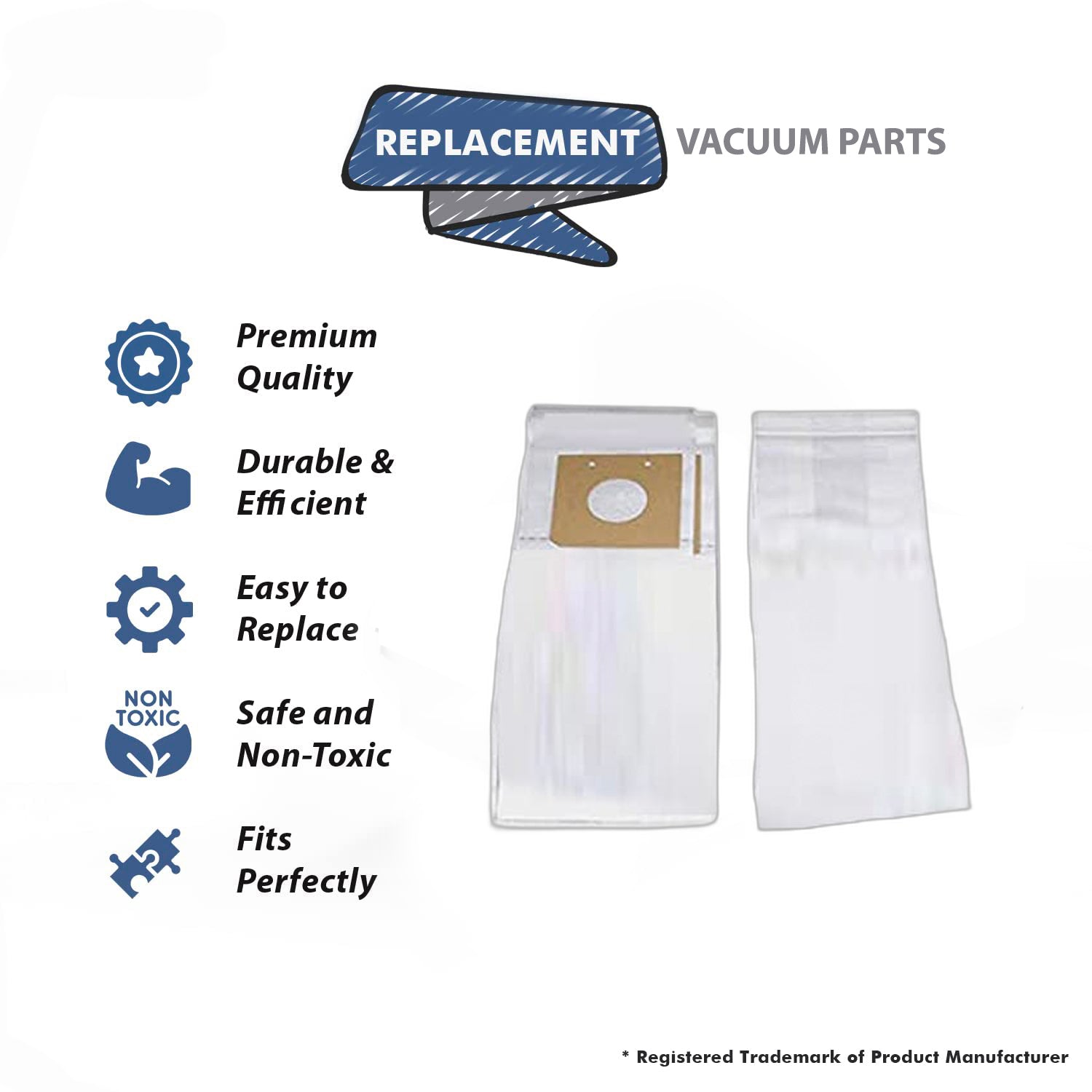 Topvacuumparts Replacement Part For Eureka 6484,Excalibur Upright Vacuum Cleaner 3Pk Paper Bags # compare to part 58183B-6