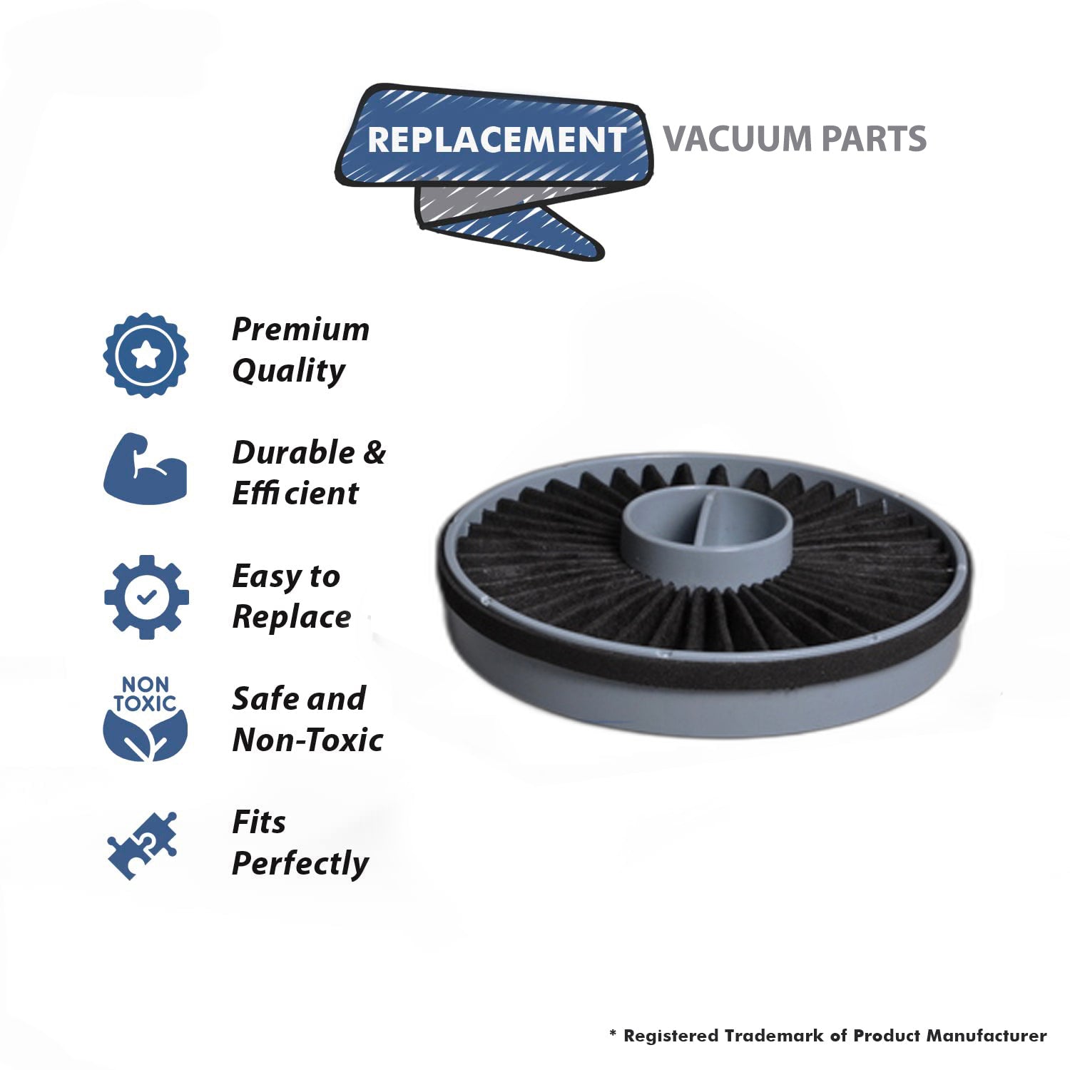 Topvacuumparts Replacement Part For Hoover U5 Vacuum Cleaner Exhaust Filter Assembly # Compare to Part 59157014