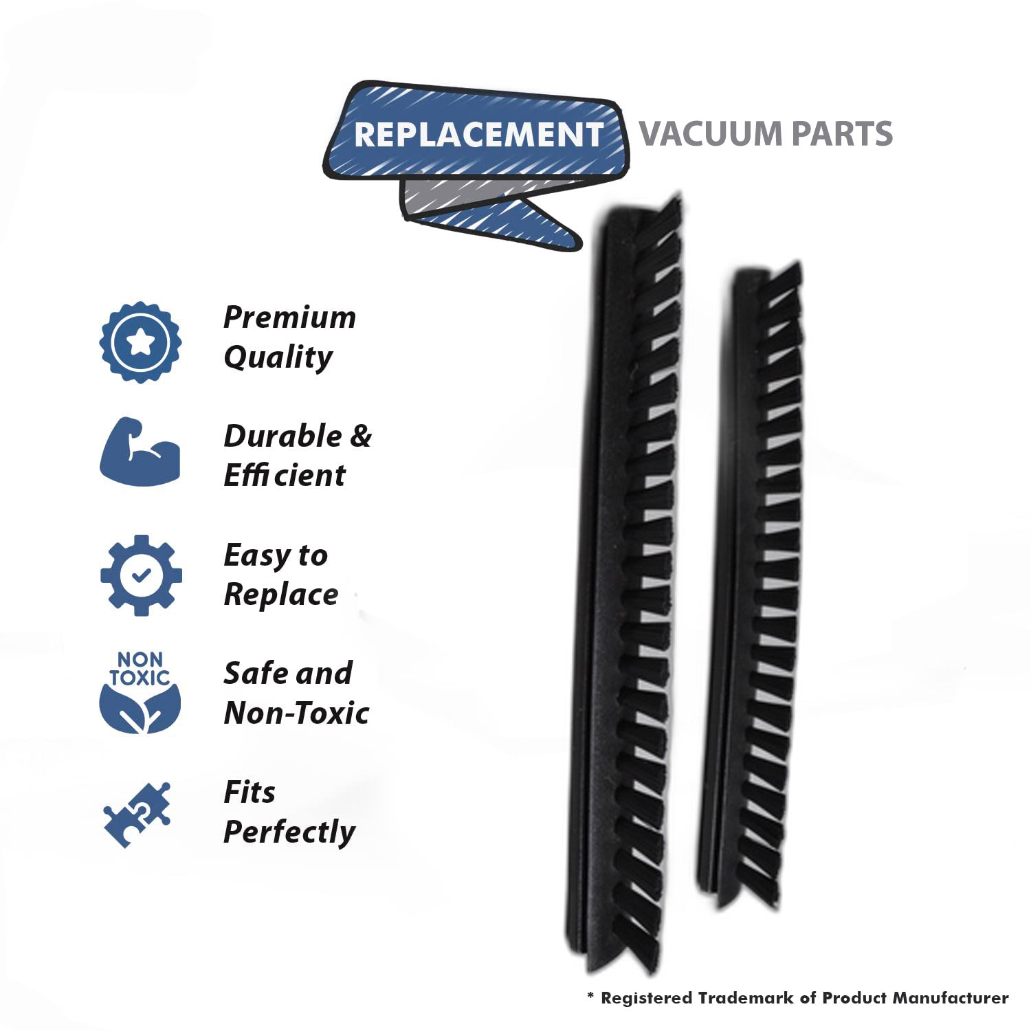 Topvacuumparts Replacement Part For Panasonic Agit Strips Brushrolls Fits in 5115, 6210# compare to part 60-3600-03