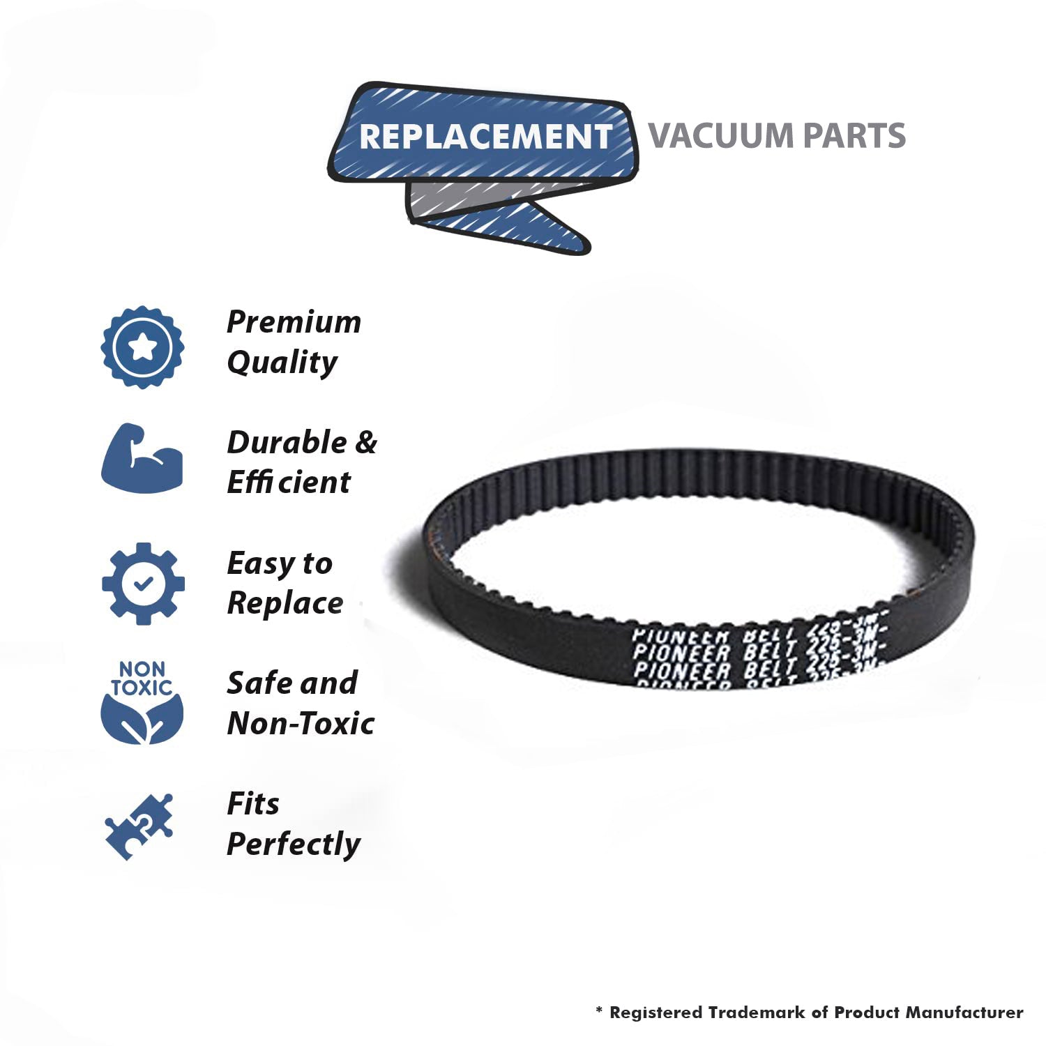 Topvacuumparts Replacement Part for Eureka e SC-785 Commercial Vacuum Cleaner Geared Belt # Compare to Part 61121