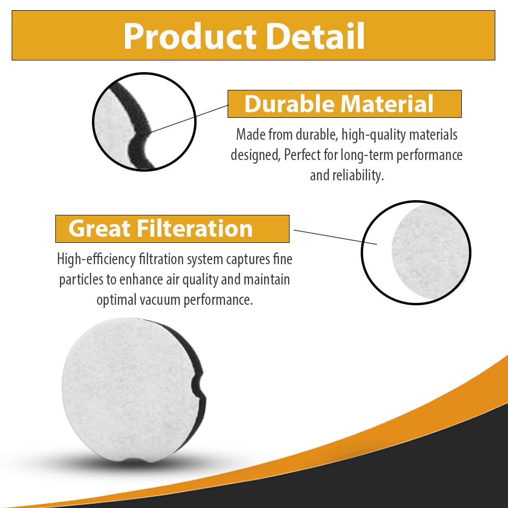 Topvacuumparts Replacement Filters Compatible with Bissell 3437F CleanView Compact Turbo Upright Vacuum, Part 1604896 (4 Pack)