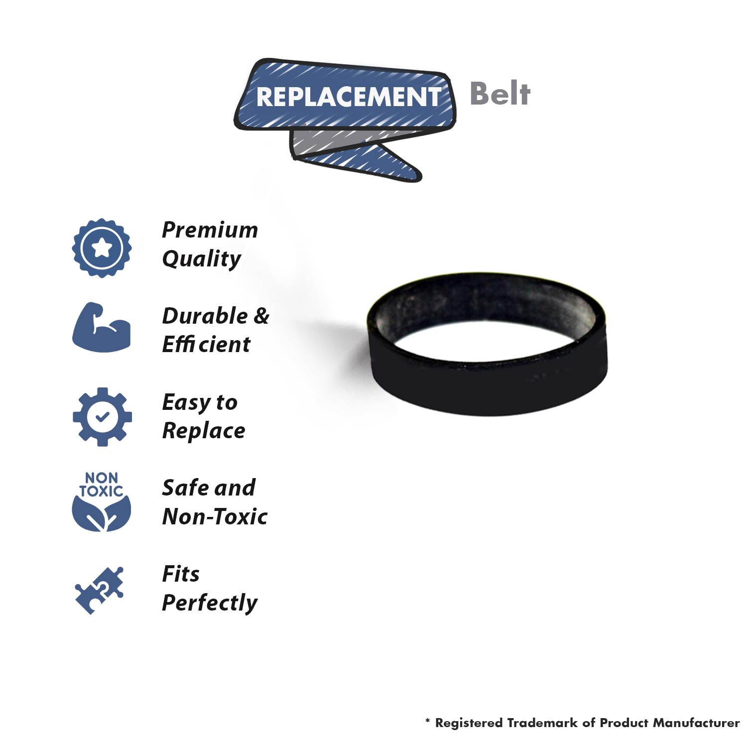 Topvacuumparts Replacement Part for Royal Vacuum Hand Cleaner Style 1 Belt # Compare to Part ROR-1040, 3157260001, 1232240001