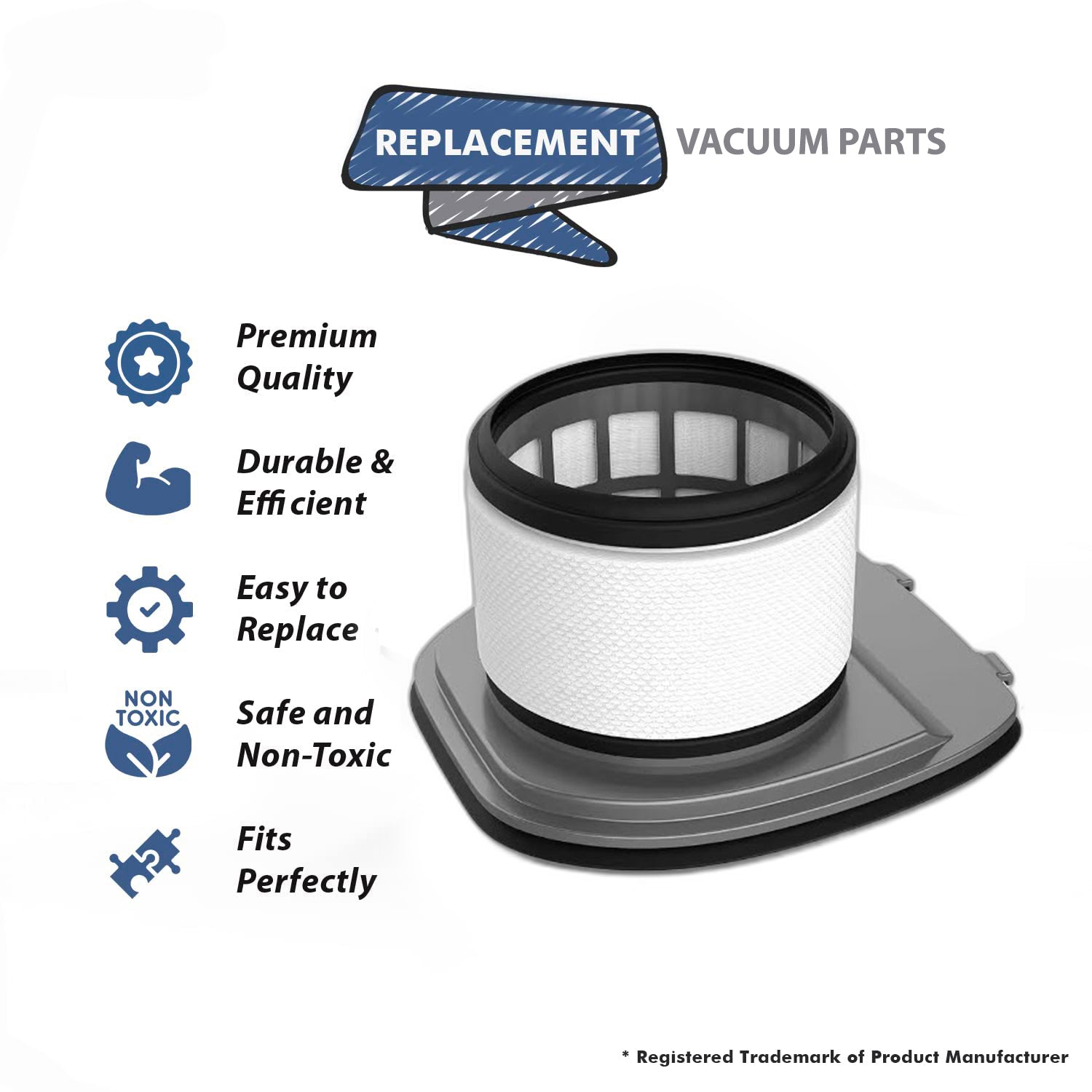 Topvacuumparts Replace Part For Euro Pro IX140, IX141, IX141H, IX142, IZ140, IZ140C, IZ141C, IZ142 Post-Motor Filter # PART 616FJ140