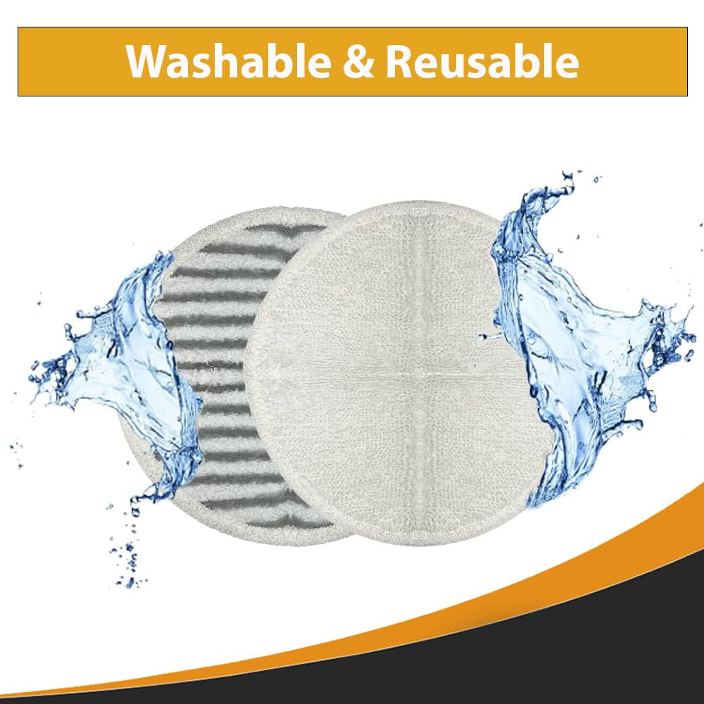 Topvacuumparts 12 Pack 23159 Mop Pads Compatible for Bissell 20399 23157 23159 Models Powered Hard Floor Mop, Compare to Part # 1611297 & 1611298