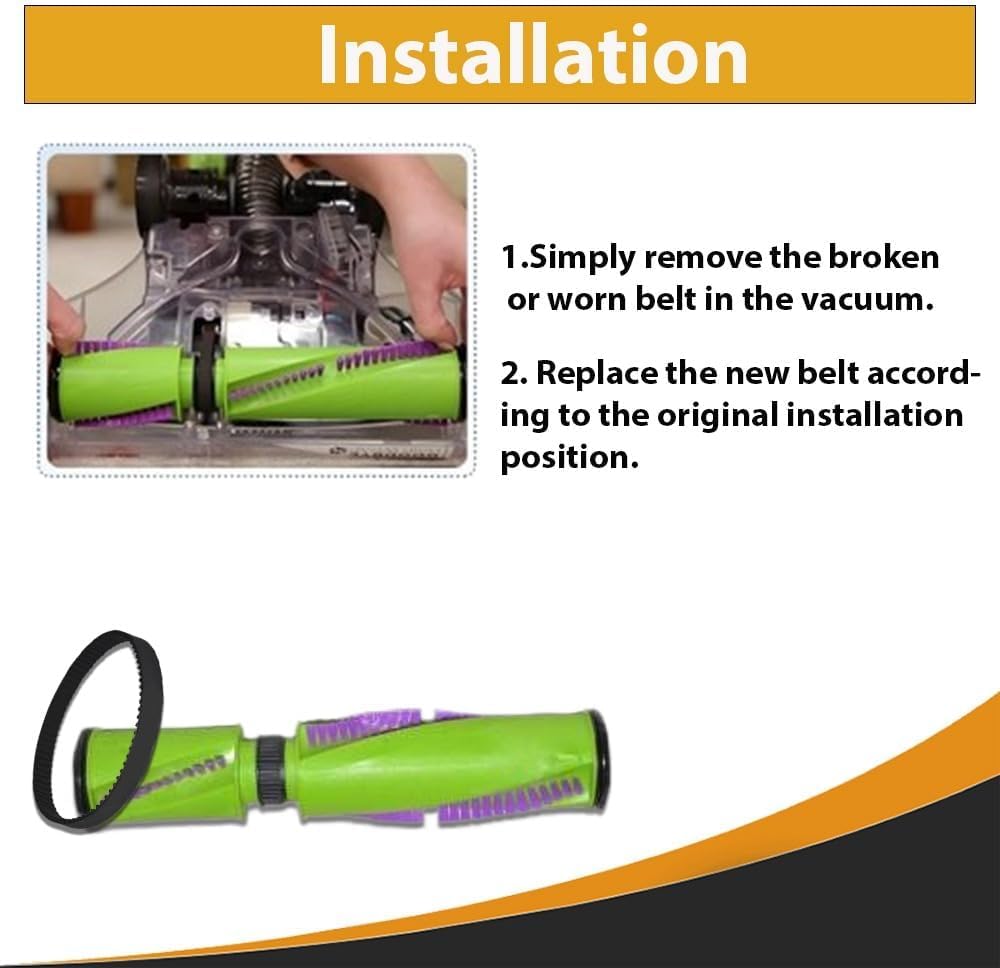 Topvacuumparts Kit for Bissell Pet Hair EraserTurbo Plus Vacuum Cleaner 2281, 22813, 22818, 2461, 24619, 24613 Models Brushroll, Belt, and filter kit