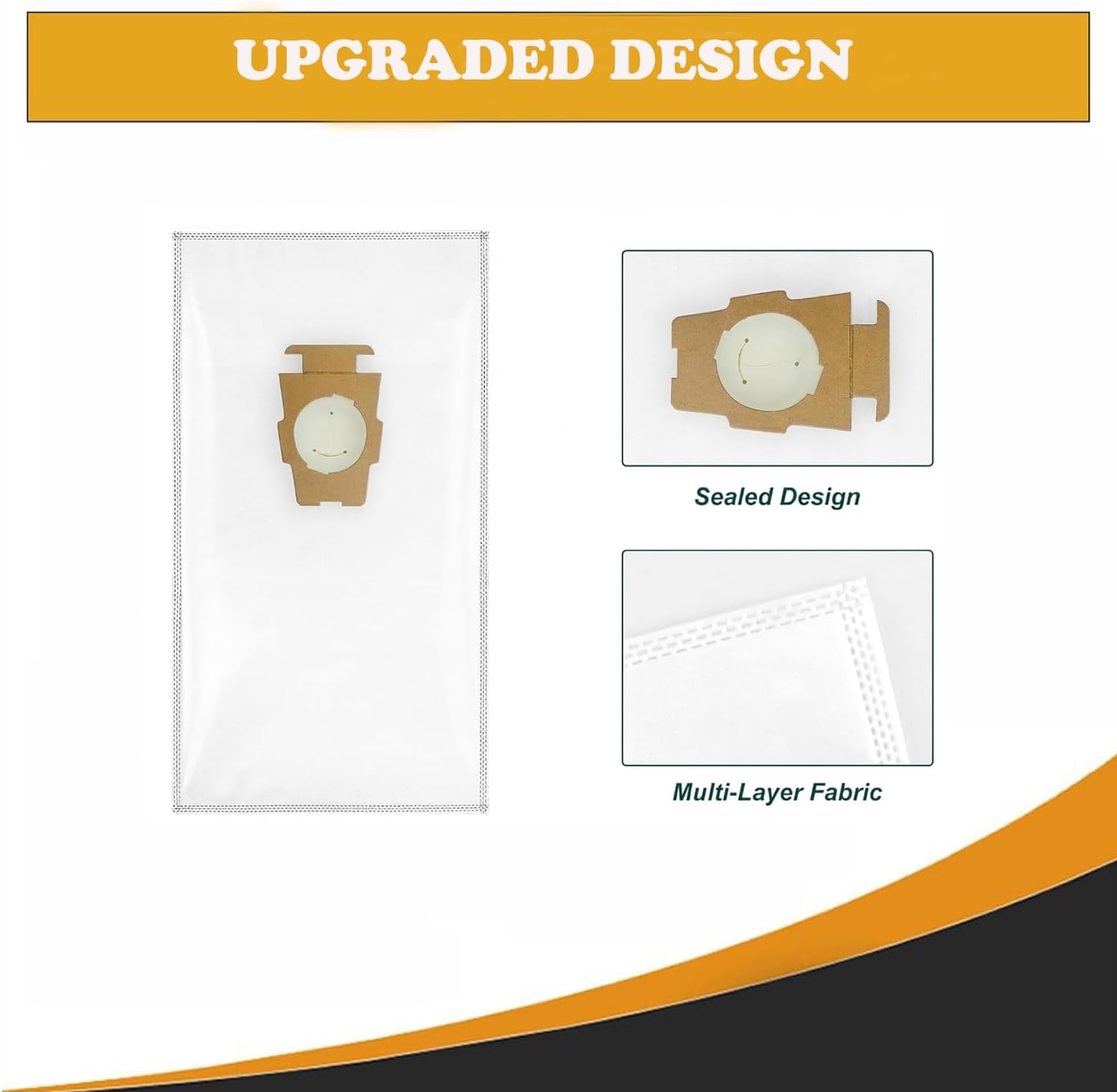 Topvacuumparts Replacement For Kirby Micron Magic Plus HEPA Filter Bags 6-Pack Part #204814 Compatible with F-Style & Twist-Style Vacuums with 3 belts
