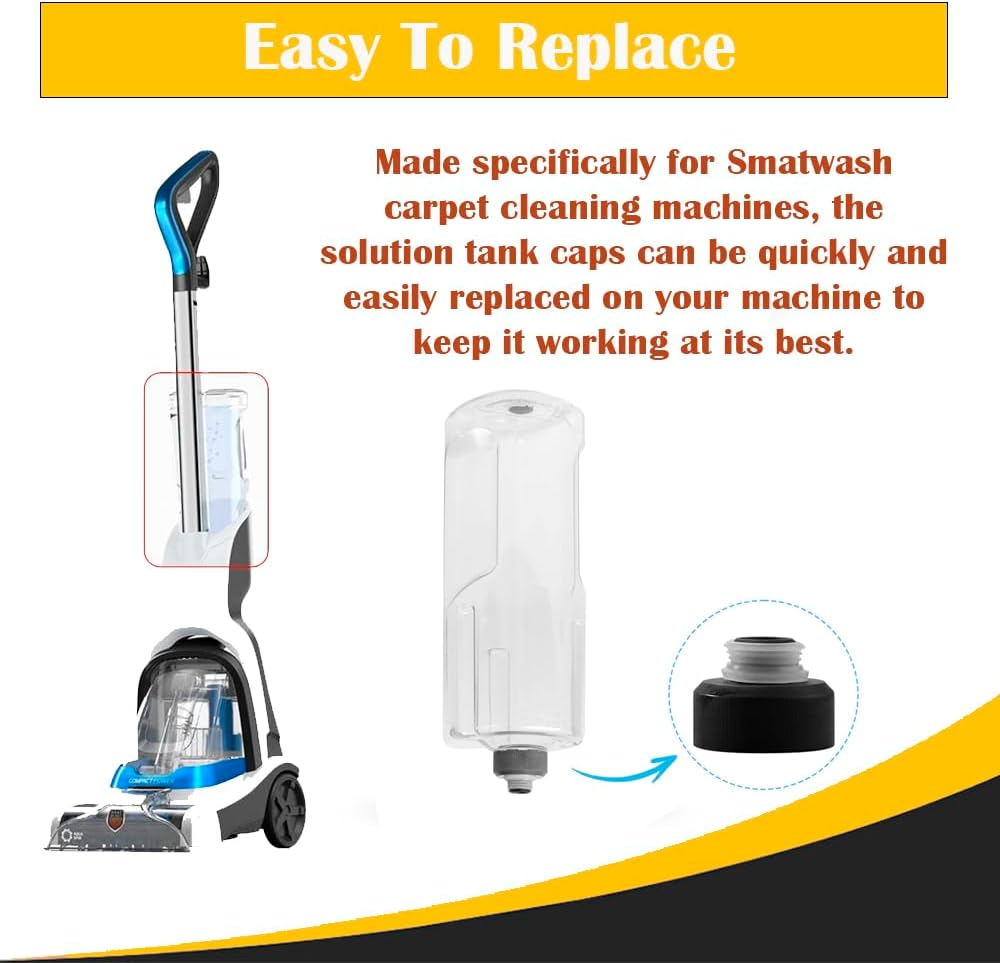 Topvacuumparts Cap for Hoover Solution Tank Compatible with PowerDash Pet,SmartWash FH52001, FH53010 & FloorMate Jet BH55210 Carpet Cleaner Tank Parts