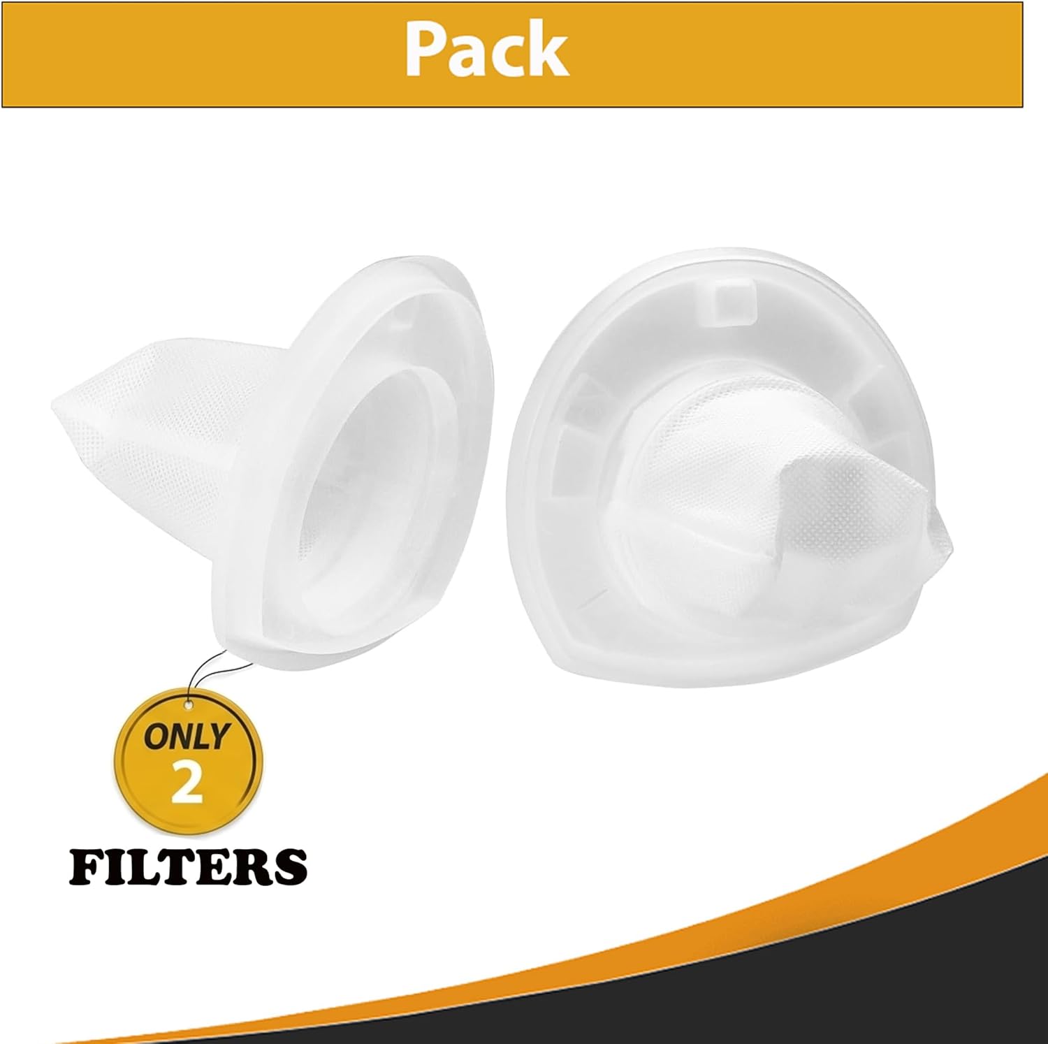 Topvacuumparts 2-Pack VF110 Vacuum Filters for Black and Decker Hand Vac | Replaces 90558113-01, CHV1410L, CHV9610, CHV1210, CHV1510, CHV1410L32