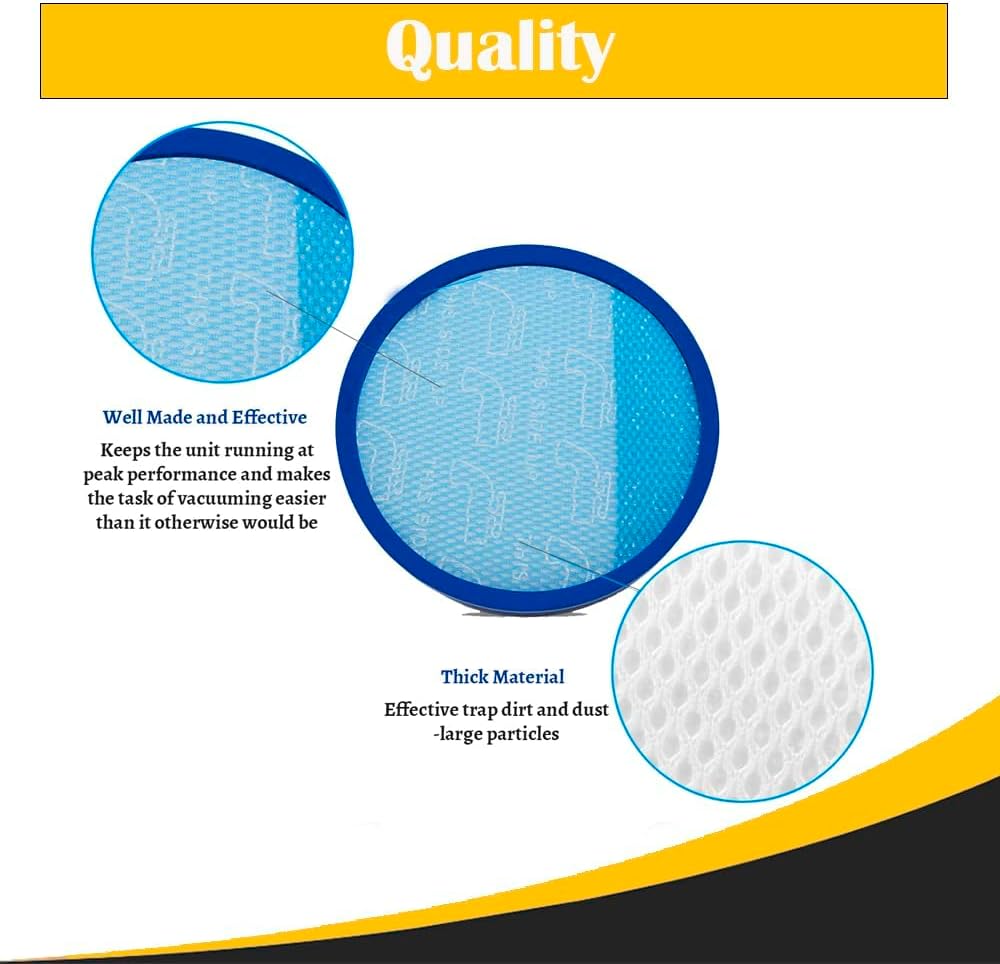 Topvacuumparts Washable Pre-Motor Sponge & HEPA Exhaust Filter Set for Hoover Whole House Rewind UH71200 UH71230 UH71250 #304087001 440005573