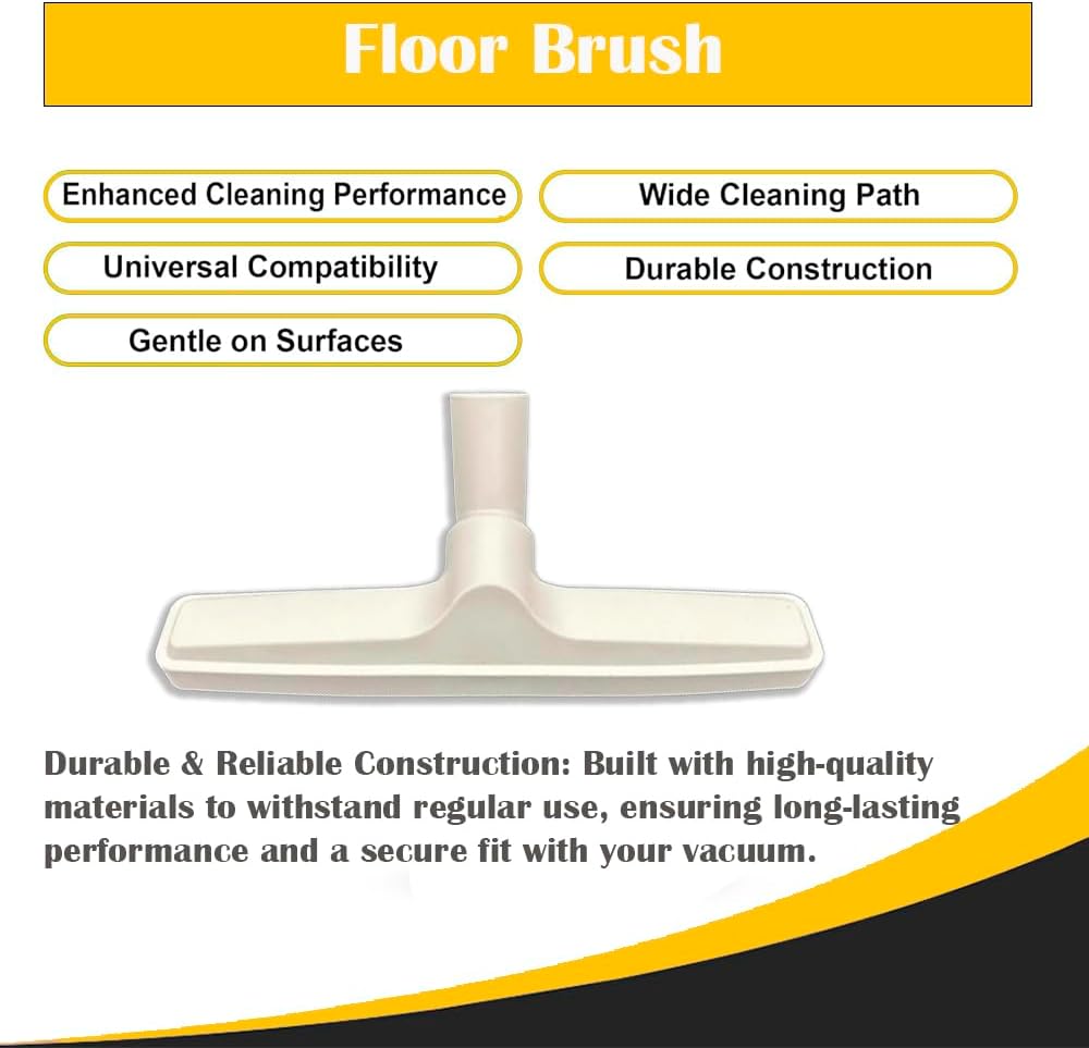 Topvacuumparts Replacement Universal Central Vacuum Attachment Kit with Air Turbo Nozzle Brush, Cleaning Hose & Tools for Hardwood, Stairs & Furniture