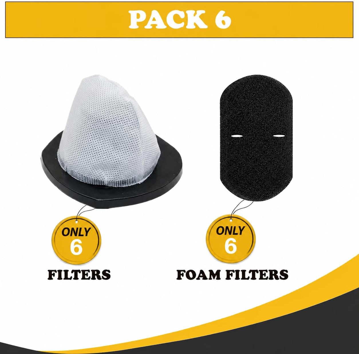 Topvacuumparts 6 Sets 2030 Vacuum Dust Filters Replacement for Bissell Vacuum Cleaners 2030,2030L, 20303, 20306,20307,20309,2030H,2030V, 2030X, 2030Z