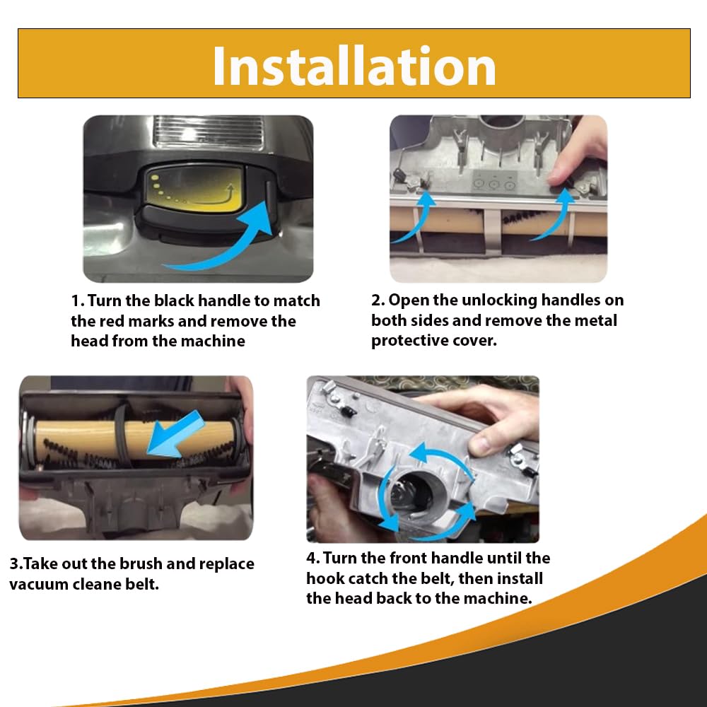 Topvacuumparts Vacuum Belt for Kirby, 301291G Replacement Belt Compatible with Kirby Sentria Series, Avalir 2, G3 G4 G5 G6 G7 (3 Pack)