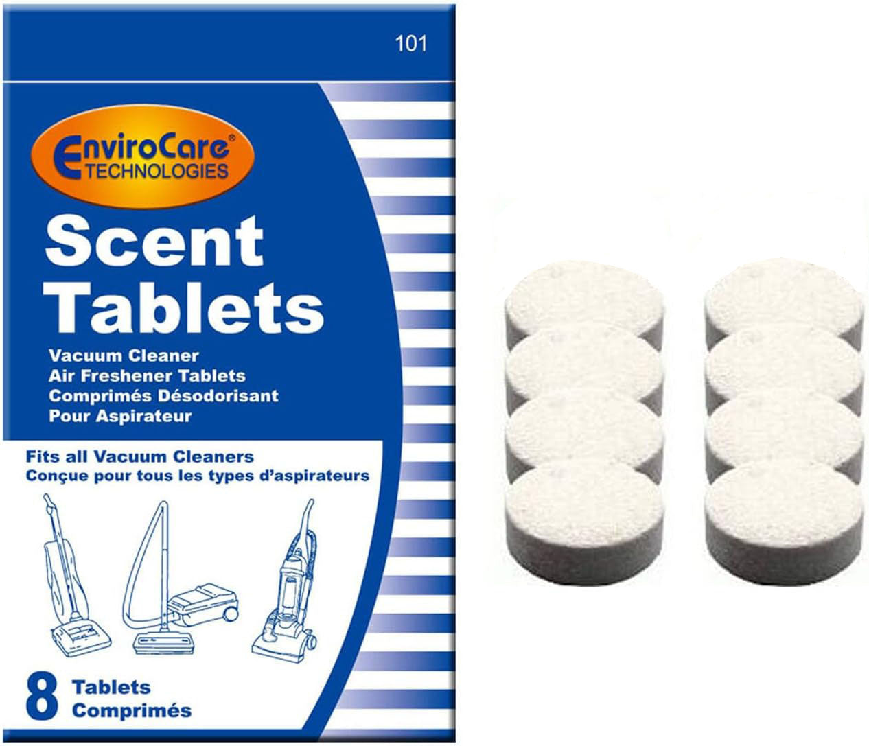 Topvacuumparts Replacement Part For Fit All E-101, 101 (Residential Envirocare Vacuum 8 Fresh Scent Tablets)# E-101