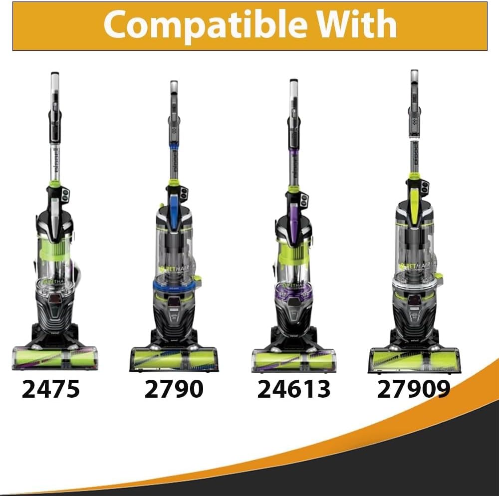 Topvacuumparts Kit for Bissell Pet Hair EraserTurbo Plus Vacuum Cleaner 2281, 22813, 22818, 2461, 24619, 24613 Models Brushroll, Belt, and filter kit