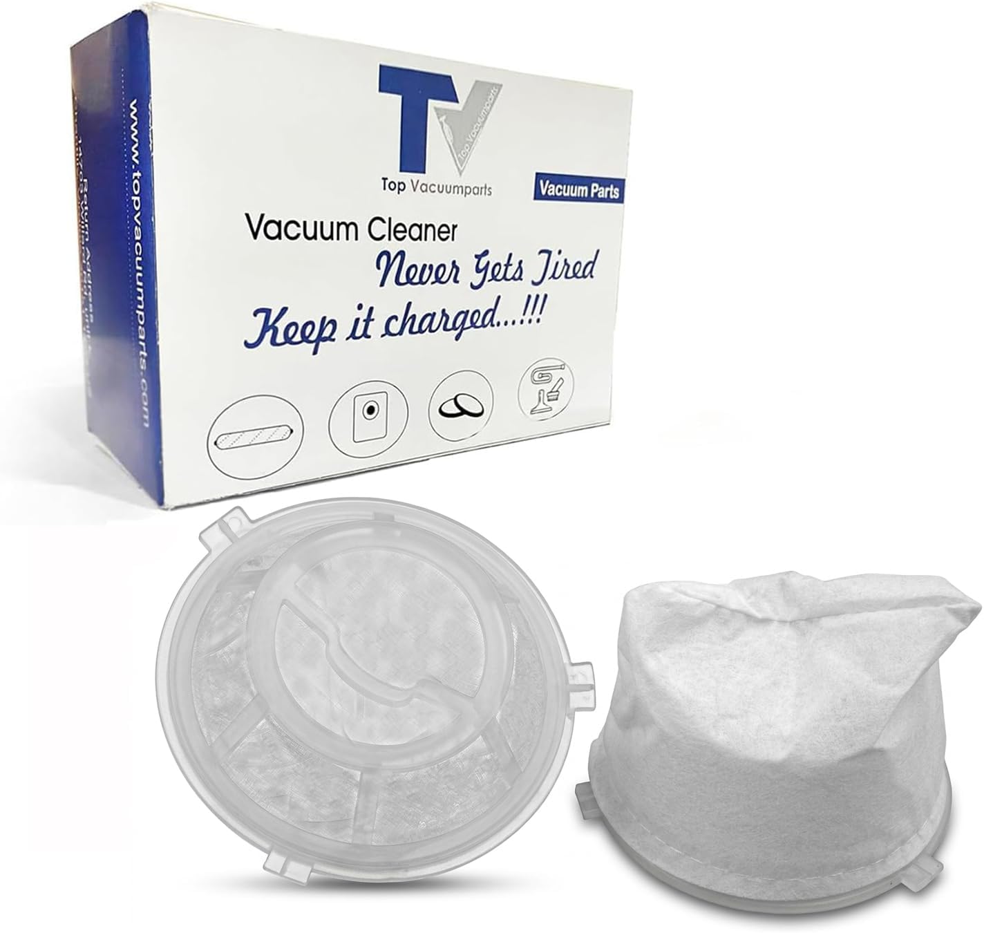 Topvacuumparts Replacement Part For Dirt Devil F5, Hand Vacuum Cleaner Allergen Filter 2PK // F630