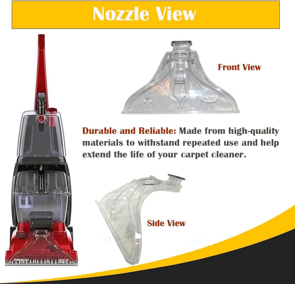 Topvacuumparts Nozzle & Brush Block for Hoover Power Scrub FH50150, FH50151, FH50152 Replaces 305028002 & 440003857 Durable replacement parts kit