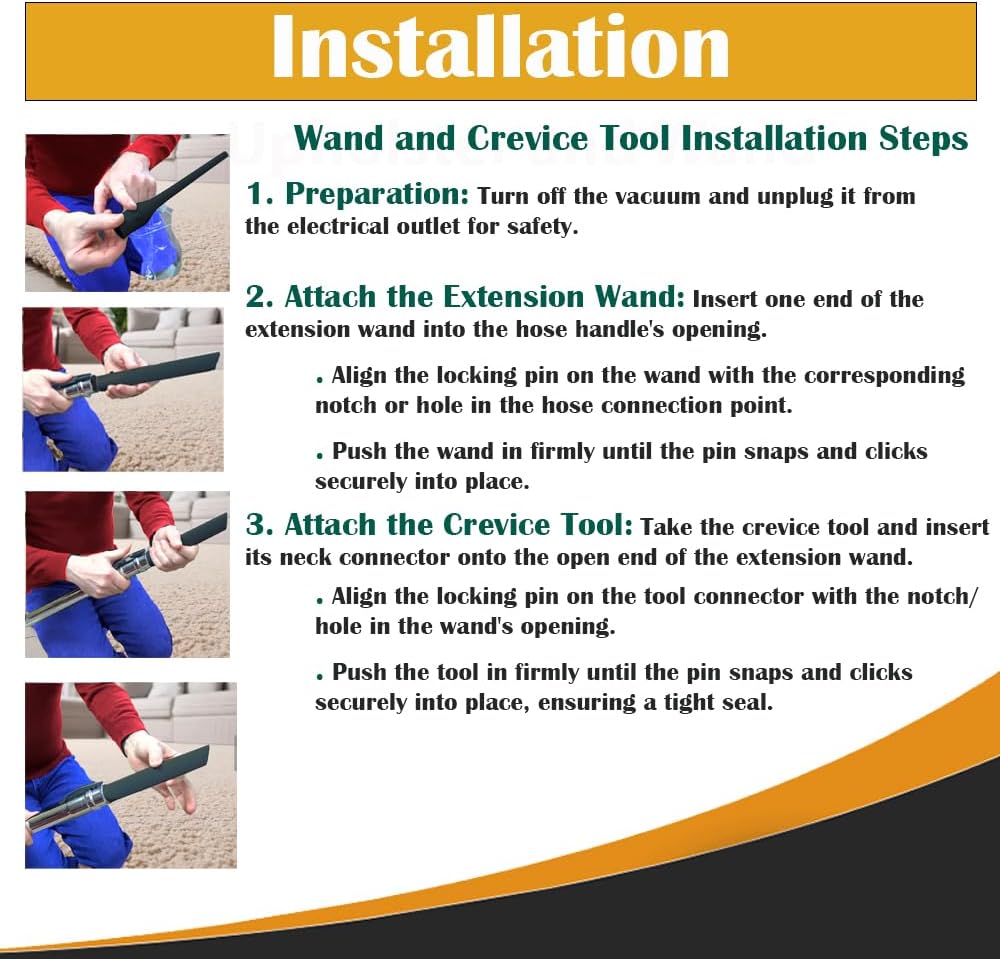 Topvacuumparts Replacement Dust Brush, Crevice Tool and Floor Brush Attachment Kit Fit for Hoover PortaPower CH30000 Commercial Shoulder Vac Model