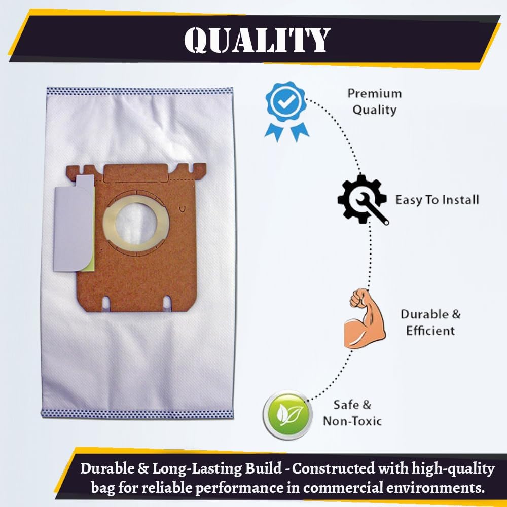 Topvacuumparts Replacement Vacuum Bags Electrolux Style S & Eureka OX Canister Vacuums Compatible with Harmony & Oxygen Models,9 Pack #A135