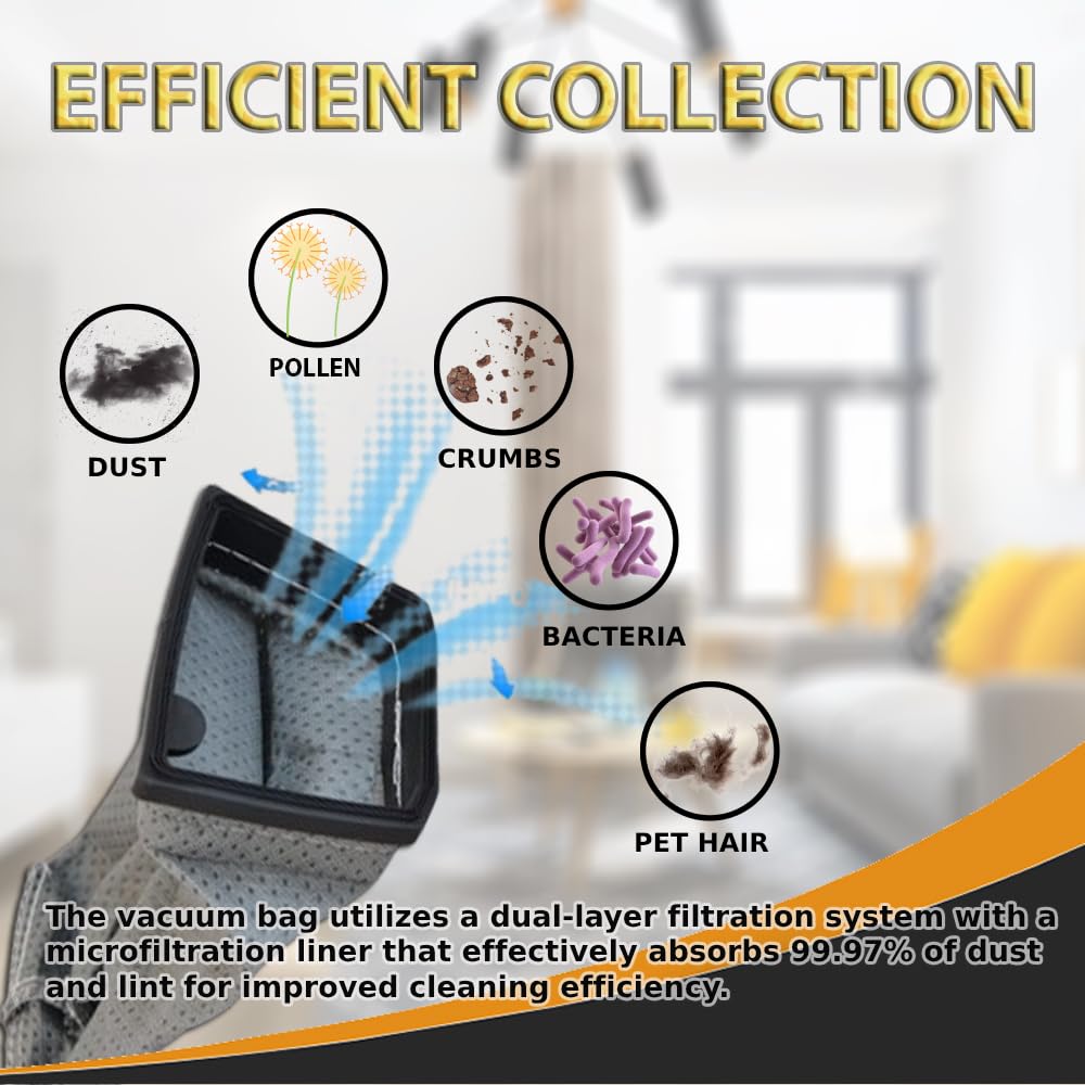 Topvacuumparts 4 Pack Hoover Cloth Bags Replacement for Hoover Porta Power Swingette S1015 S1029 and CH30000 Commercial Canister Vacuum # 43662023