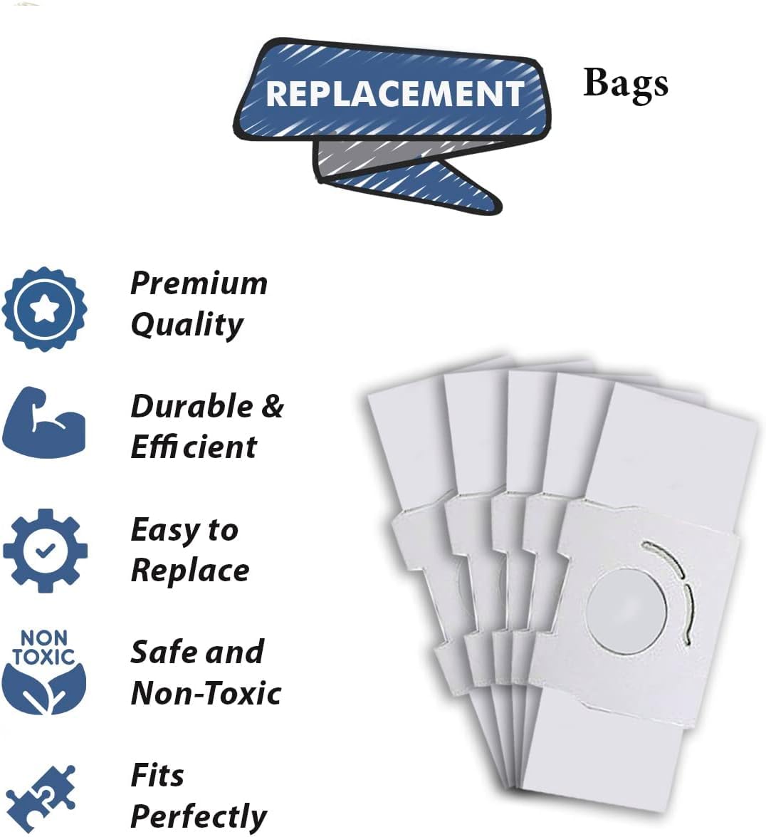 Topvacuumparts Replacement Part For Panasonic Type C-13, MC-3900, AMC-S5EP Canister Vacuum Cleaner Paper Bags # compare to part AMC-S5EP (4 Pack)