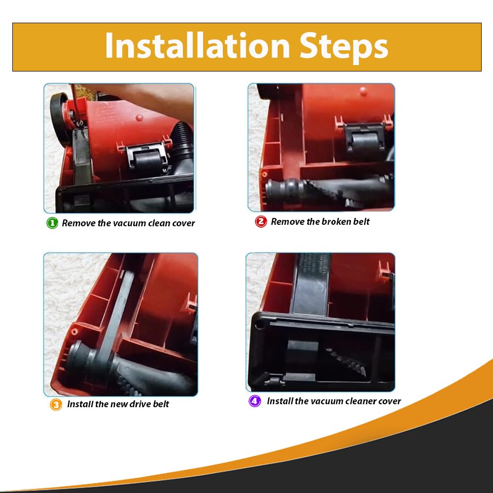 Topvacuumparts Replacement Belts for Bissell 2910 2987 2806 PowerForce and TurboClean PowerBrush Lightweight Pet Carpet Cleaner Belt Replace #1606428